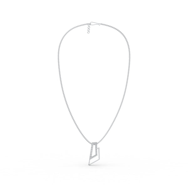 Geo Frame Diamond Pendant