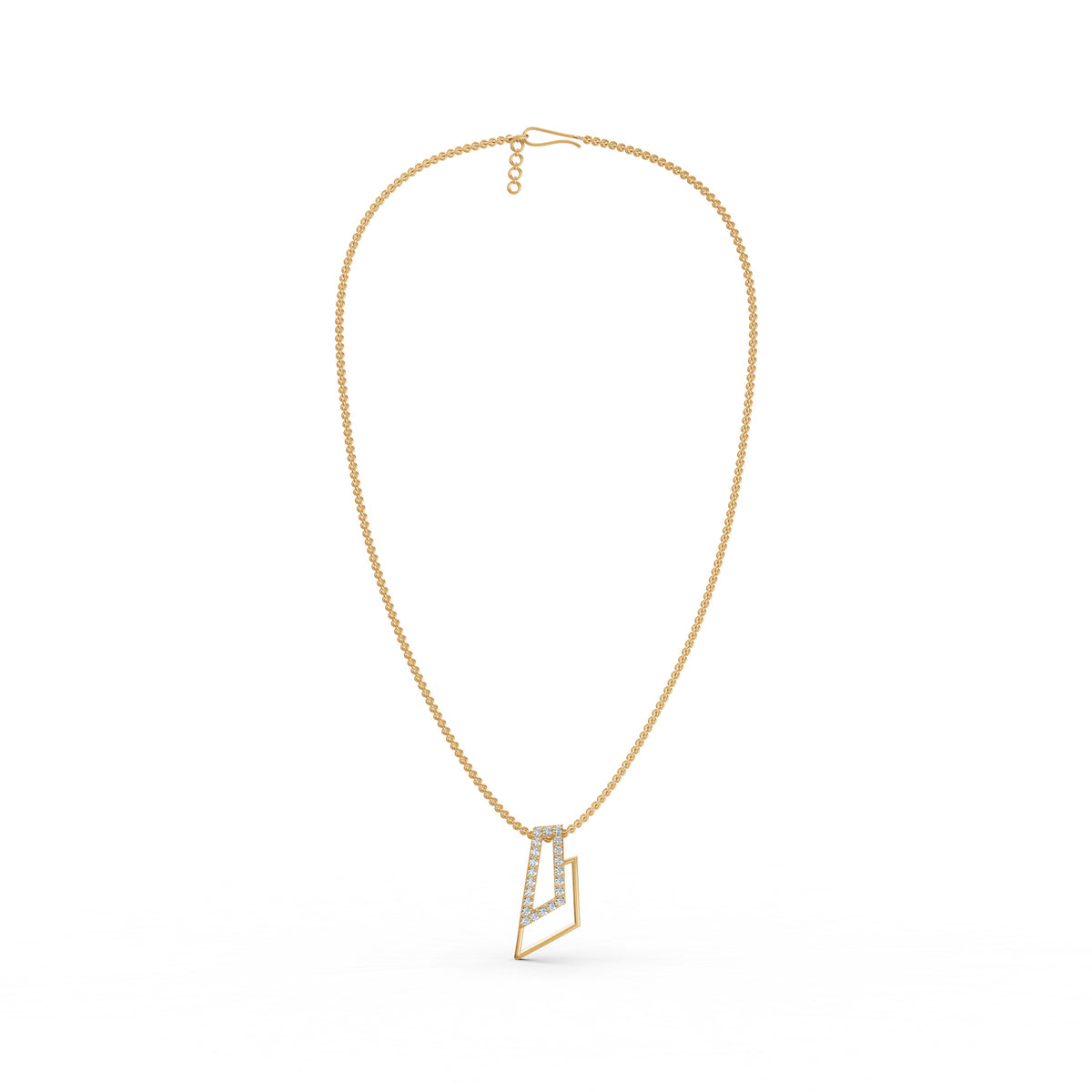 Geo Frame Diamond Pendant