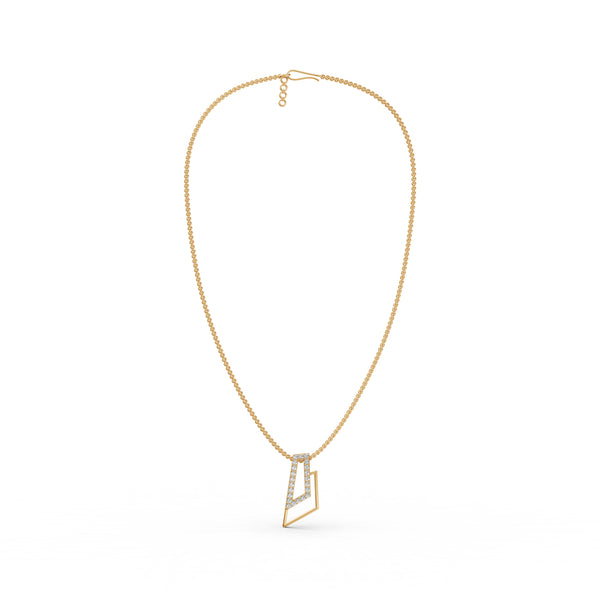 Geo Frame Diamond Pendant