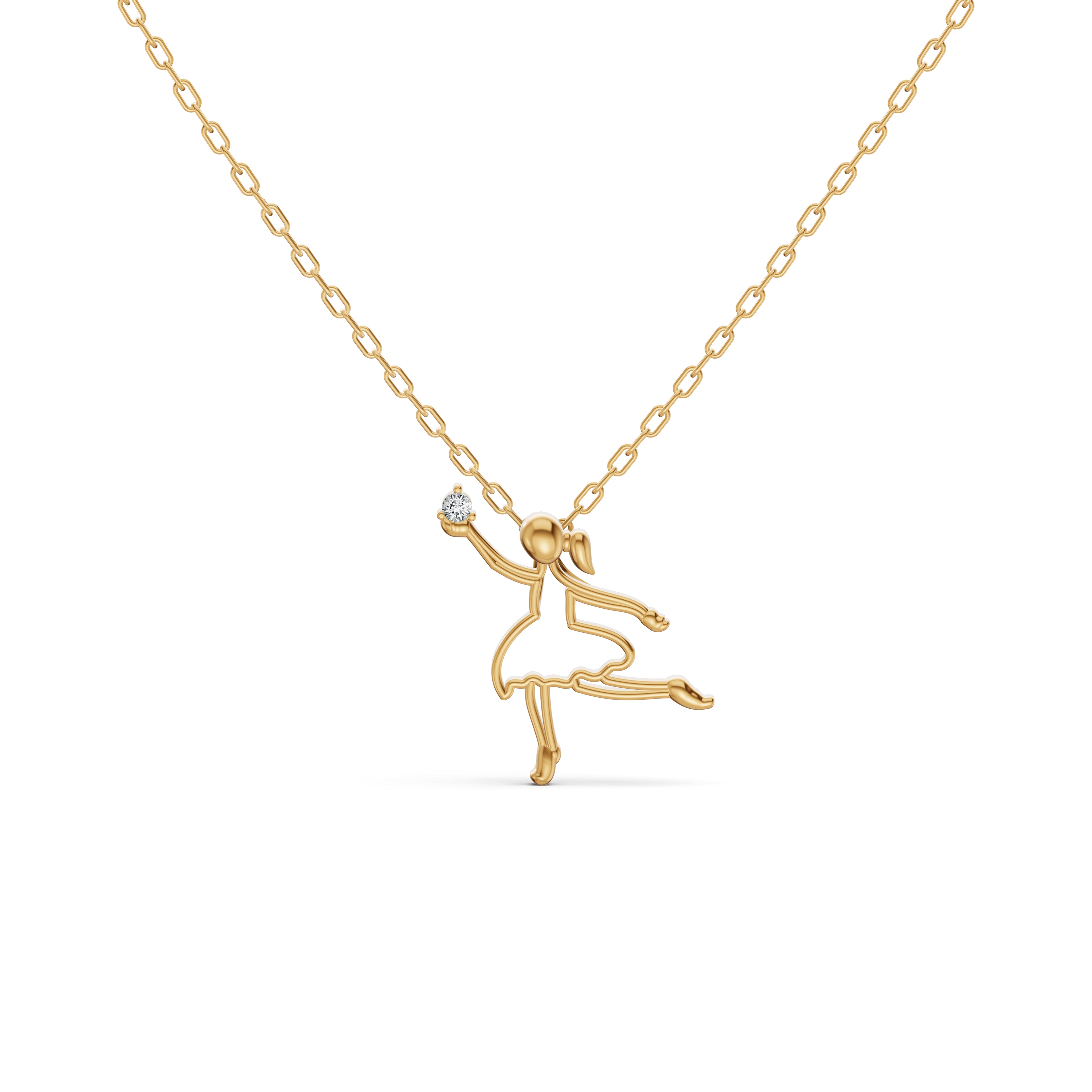 Ballerina Diamond Pendant