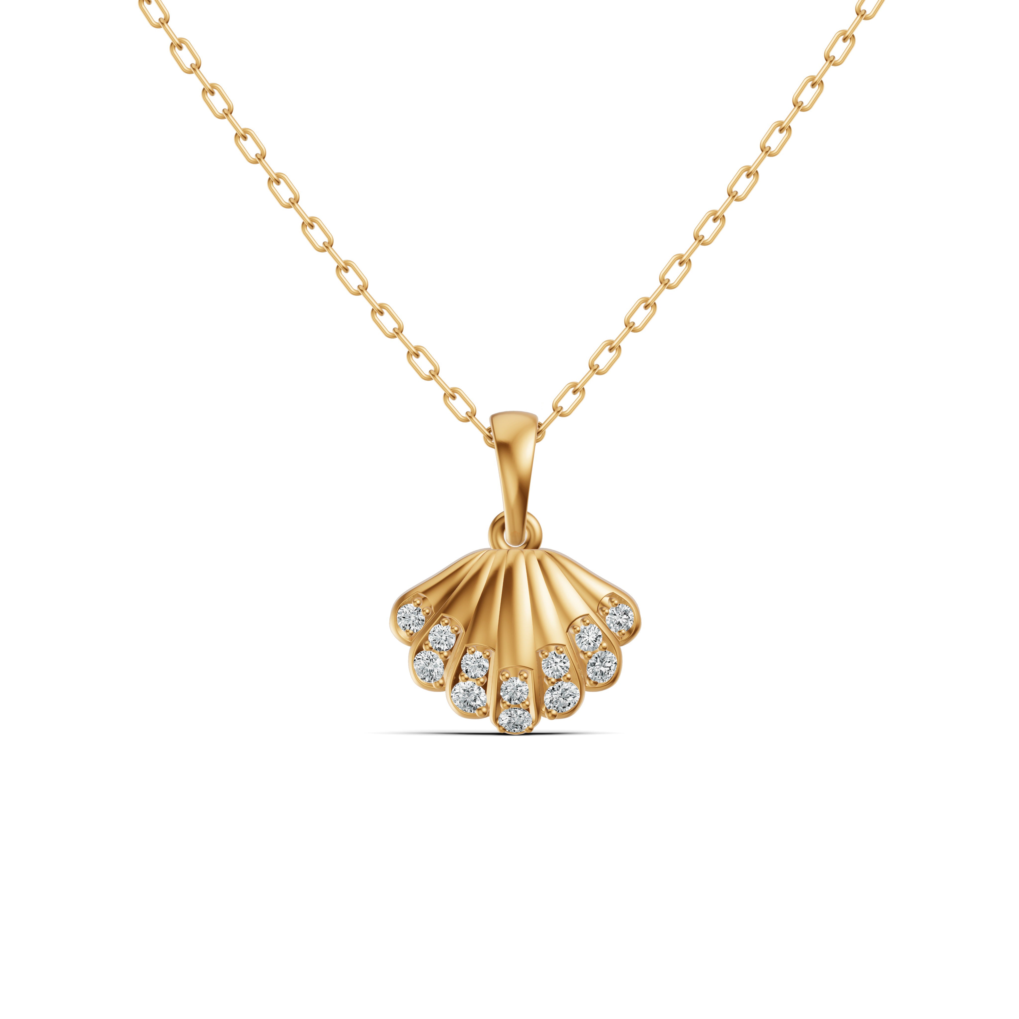 Seashell Diamond Pendant