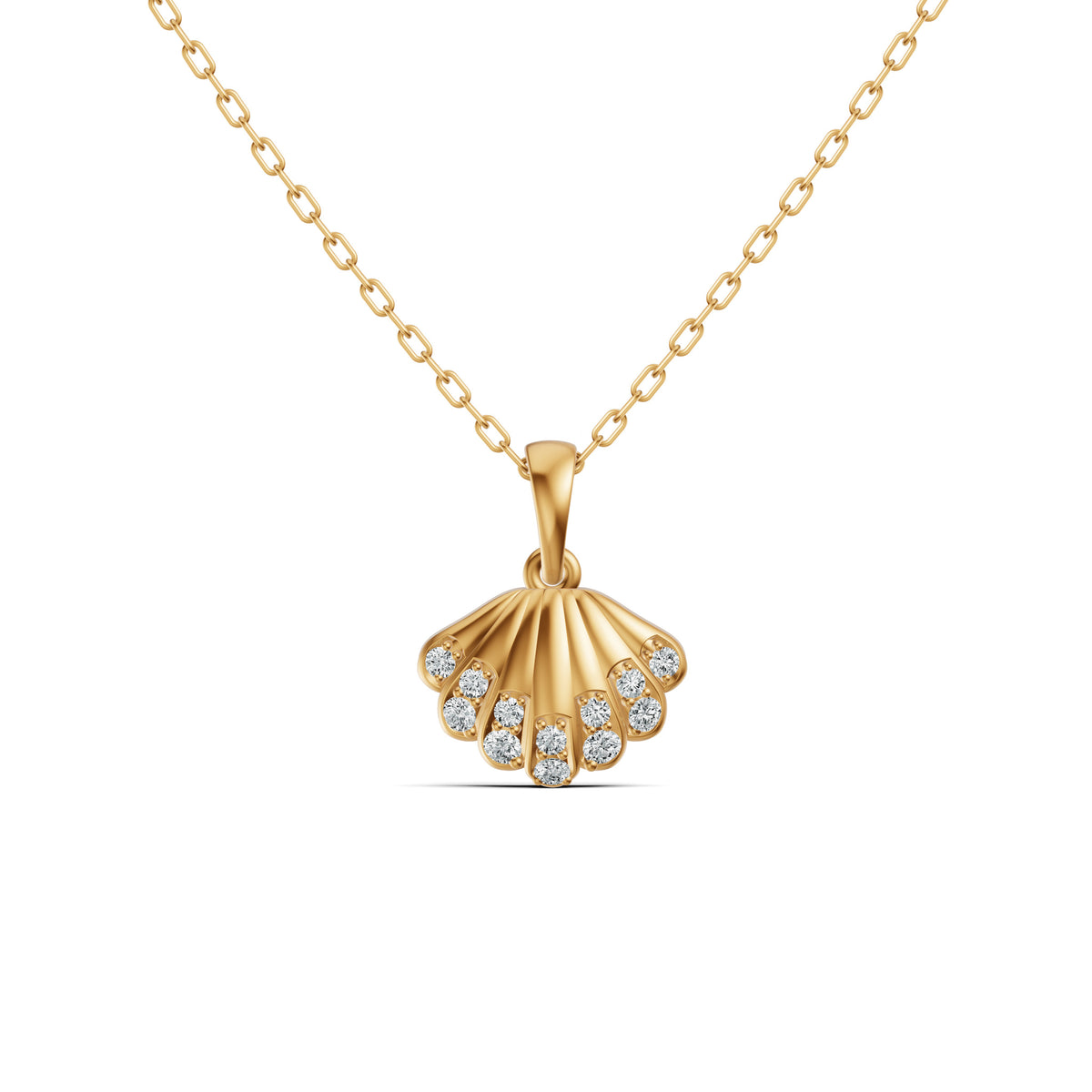 Seashell Diamond Pendant