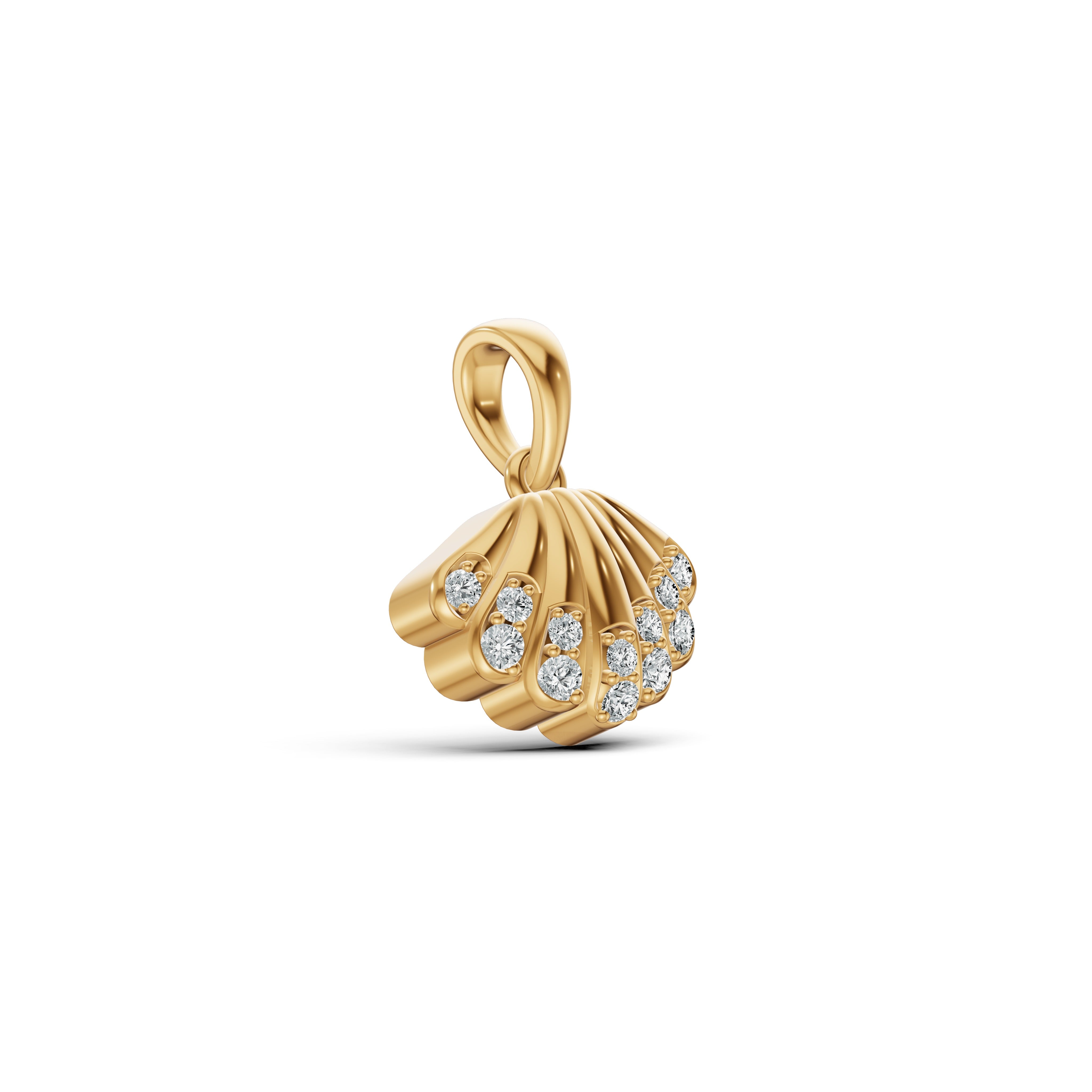 Seashell Diamond Pendant
