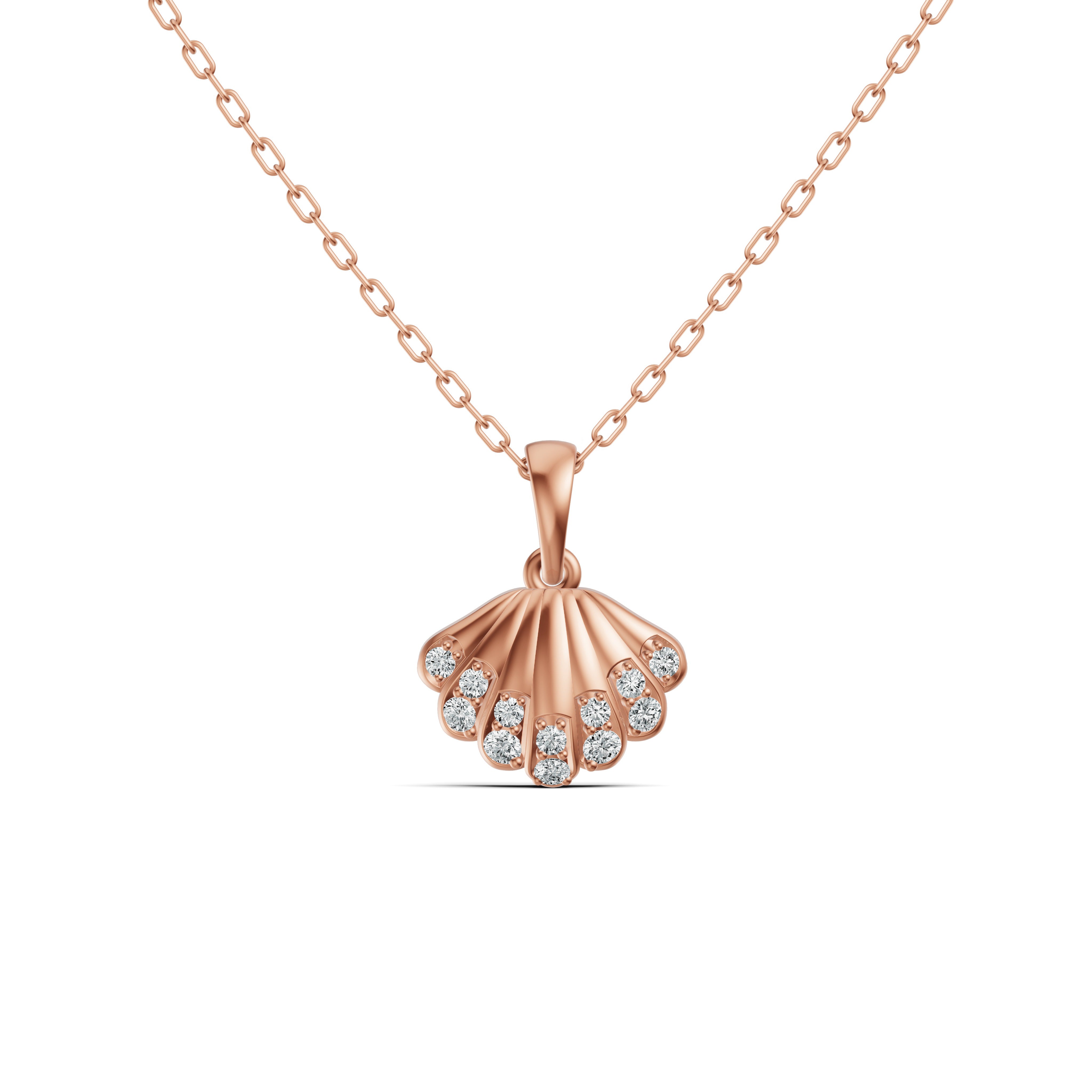 Seashell Diamond Pendant
