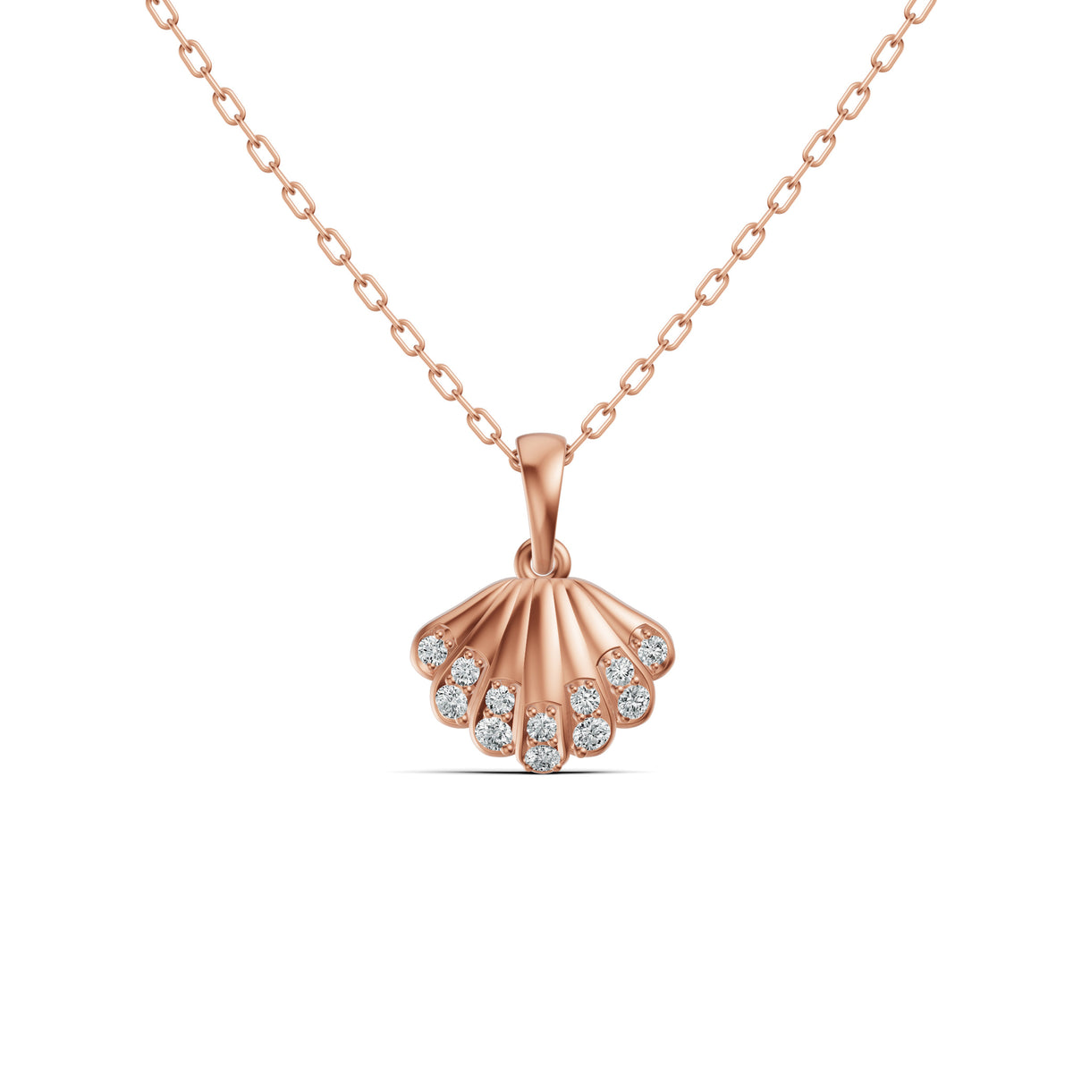 Seashell Diamond Pendant