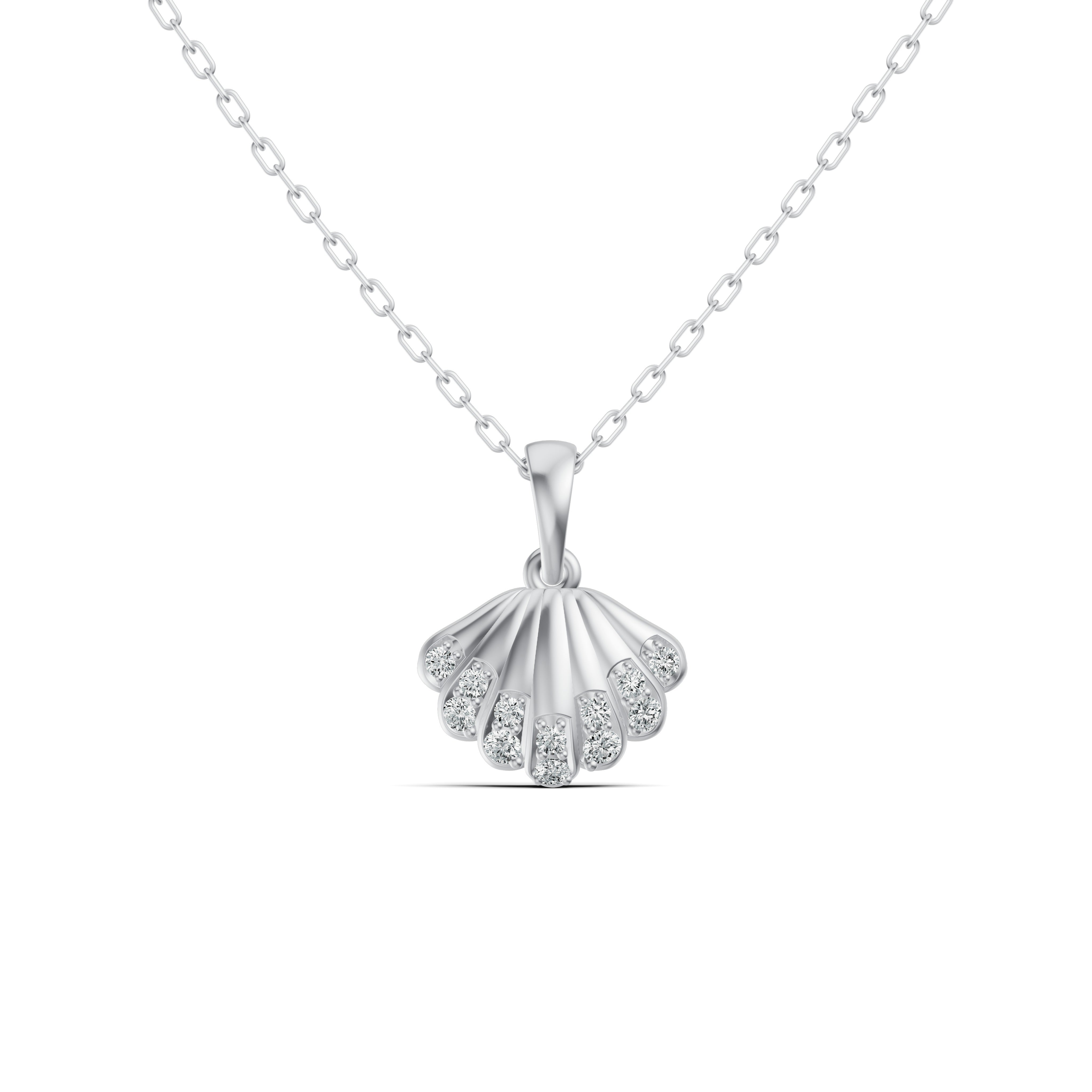 Seashell Diamond Pendant
