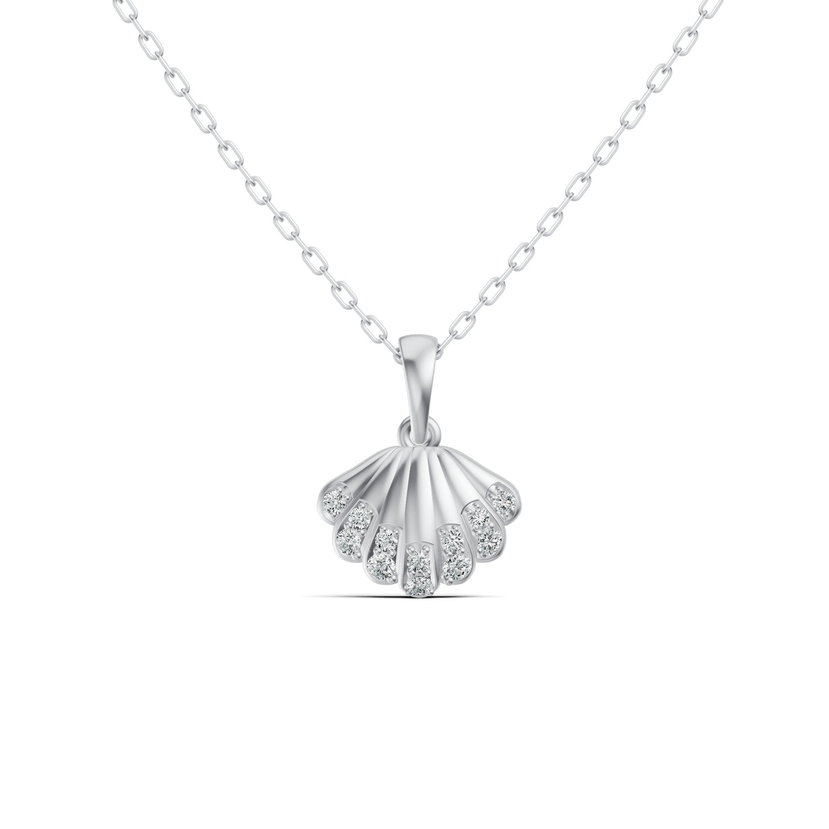 Seashell Diamond Pendant