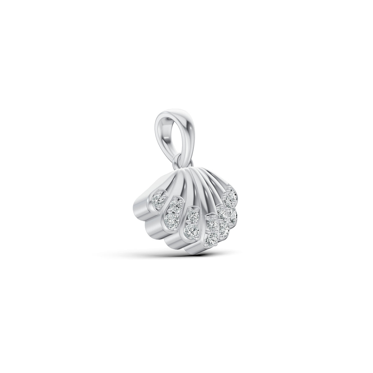 Seashell Diamond Pendant