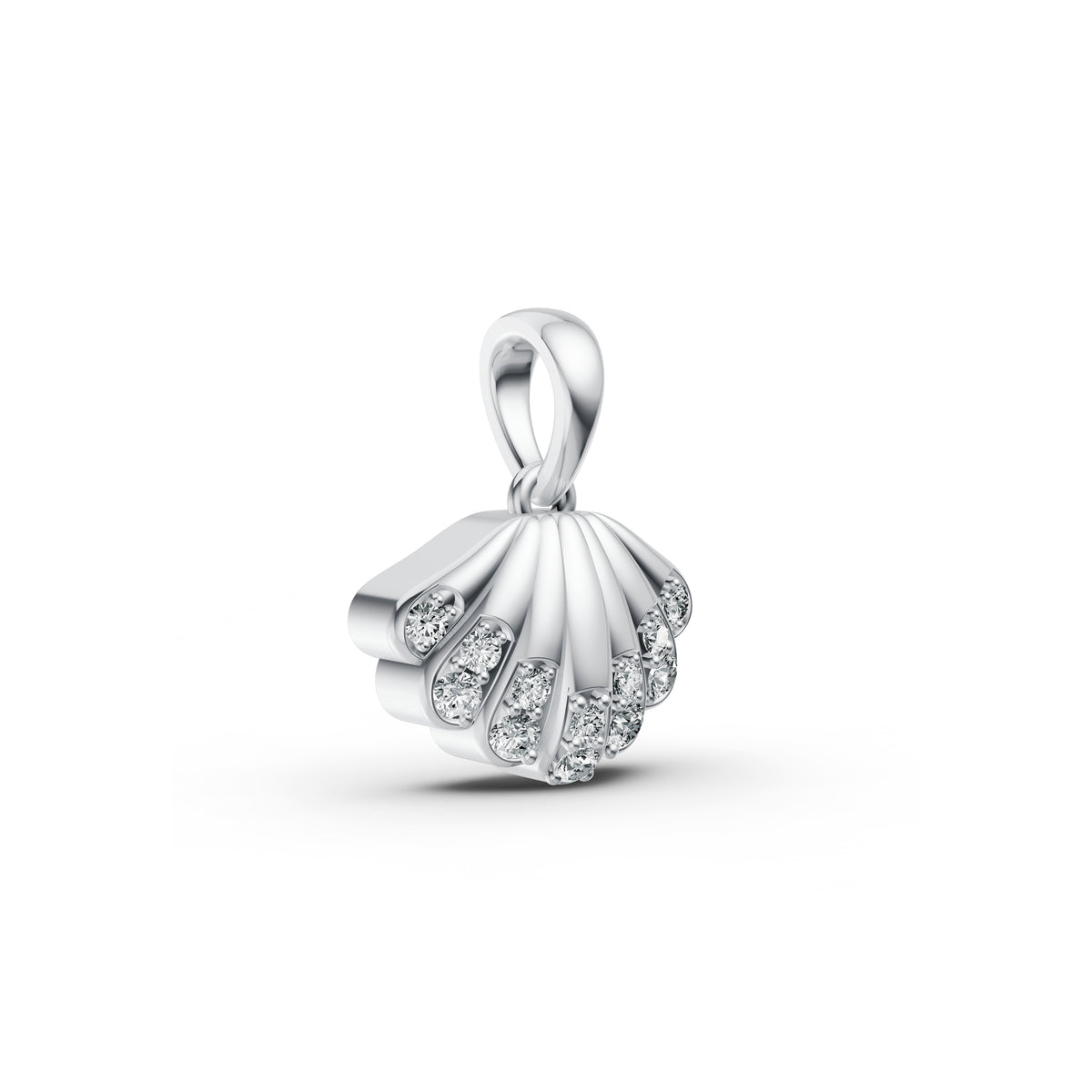 Seashell Diamond Pendant