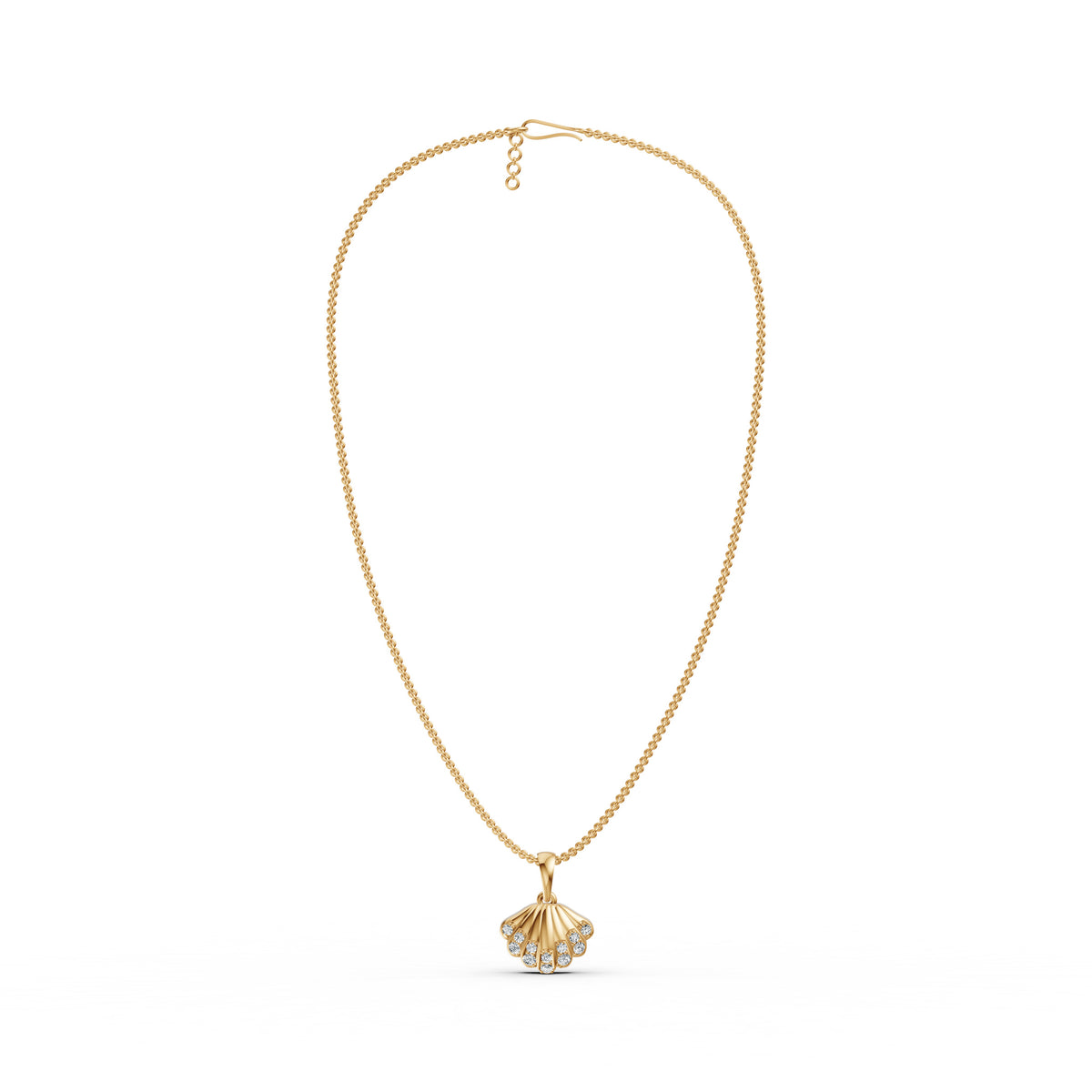 Seashell Diamond Pendant