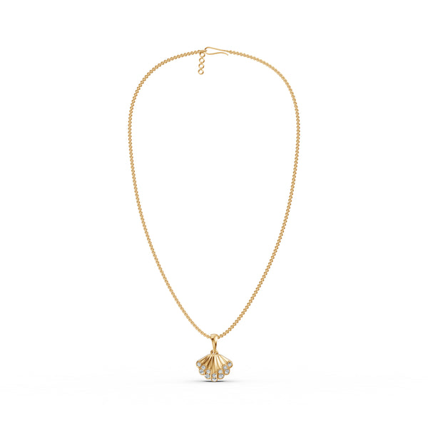 Seashell Diamond Pendant