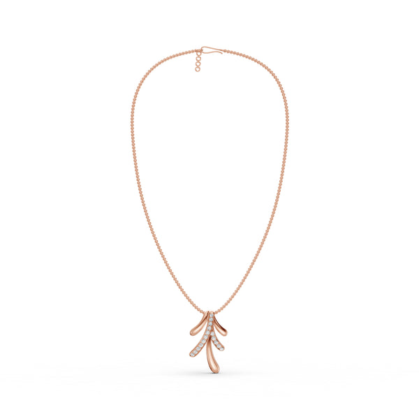 Leaf Cascade Diamond Pendant