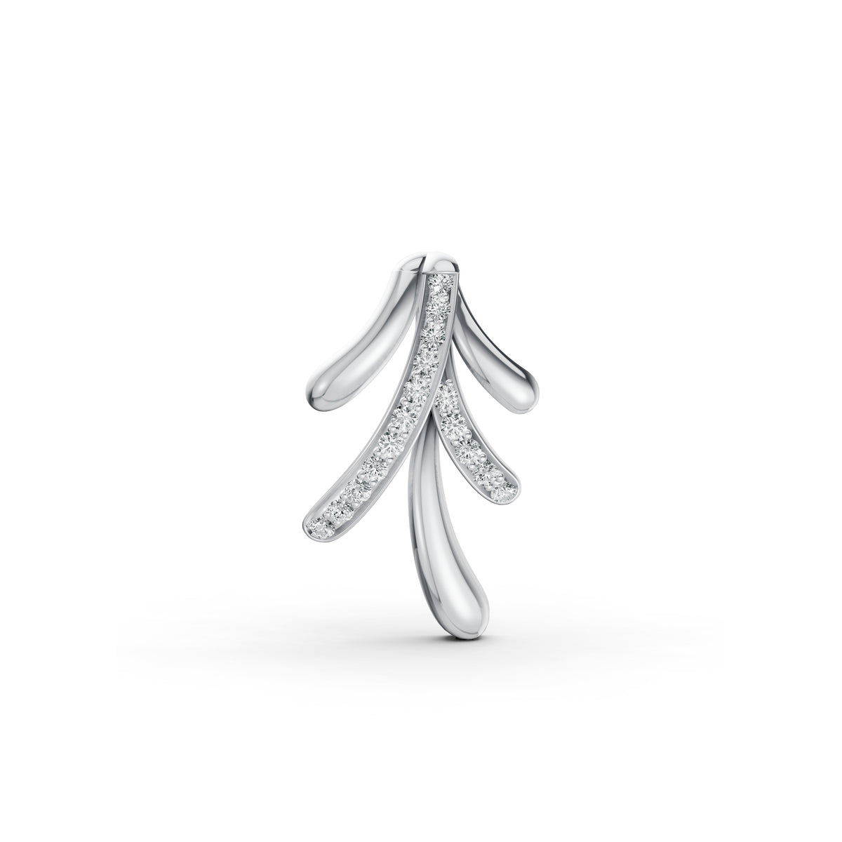 Leaf Cascade Diamond Pendant & Earring Set