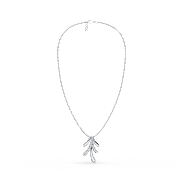 Leaf Cascade Diamond Pendant