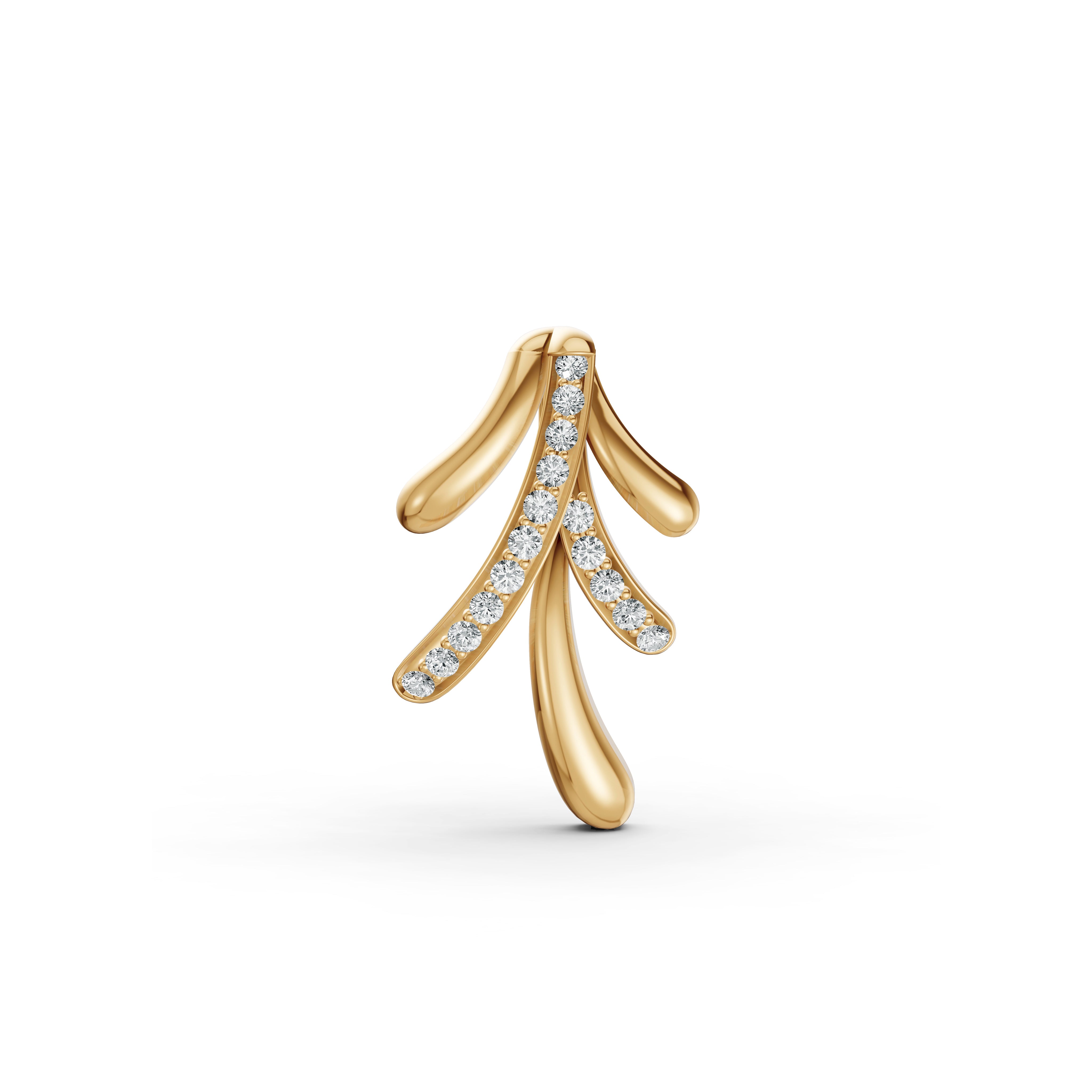 Leaf Cascade Diamond Pendant