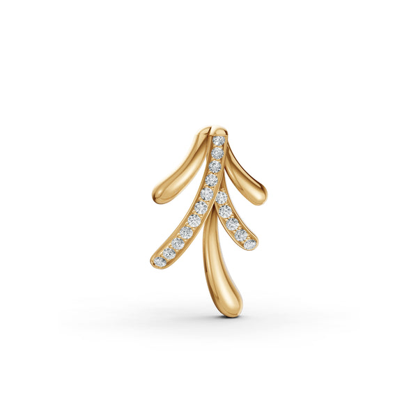 Leaf Cascade Diamond Pendant & Earring Set