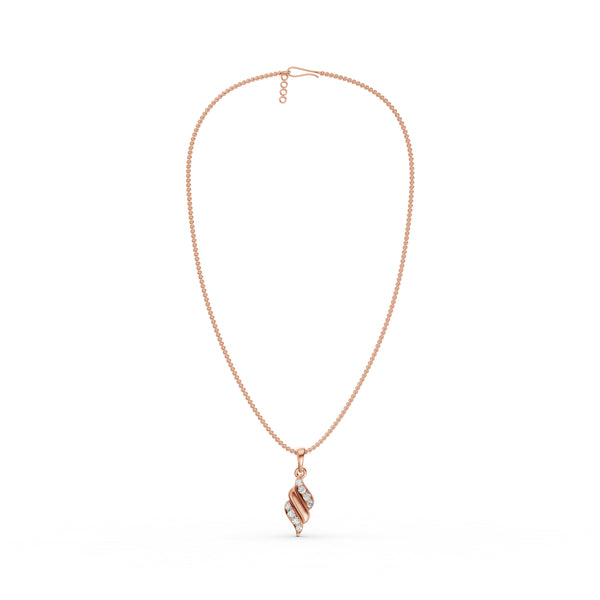 Elegant Wave Diamond Pendant
