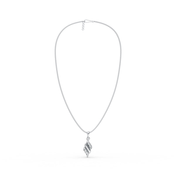 Elegant Wave Diamond Pendant
