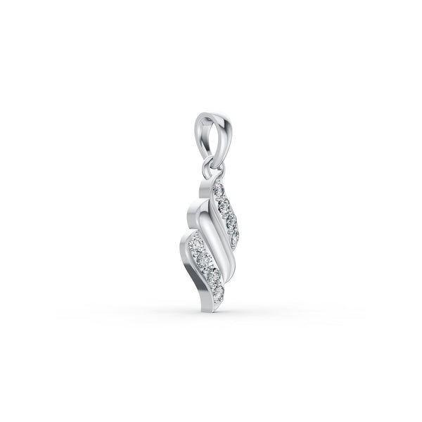 Elegant Wave Diamond Pendant