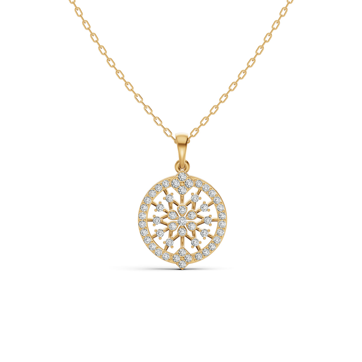 Radiant Halo Diamond Pendant