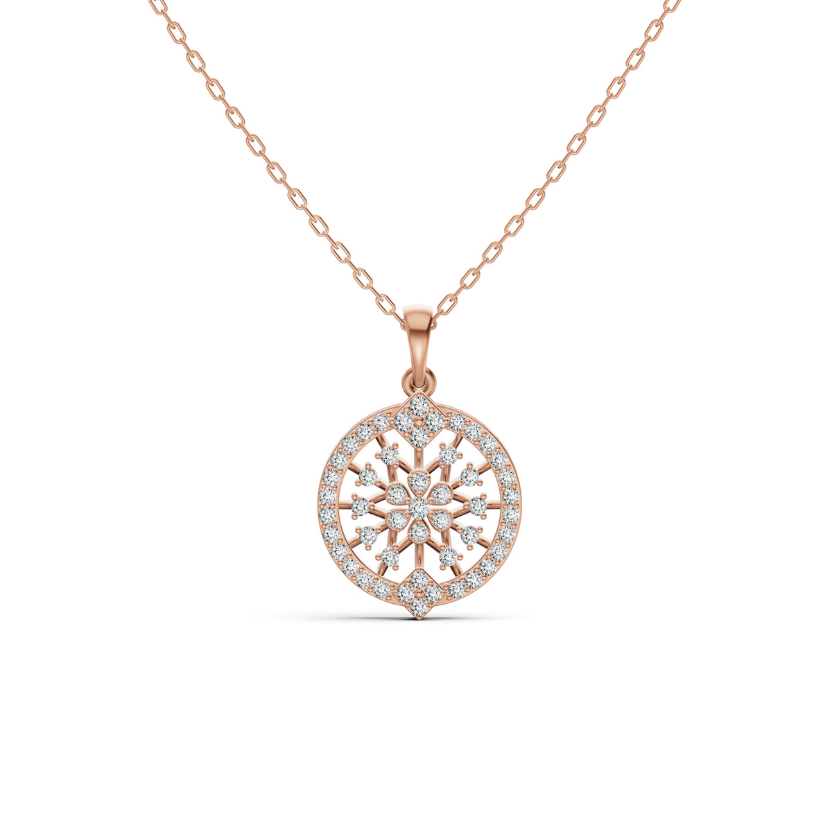 Radiant Halo Diamond Pendant