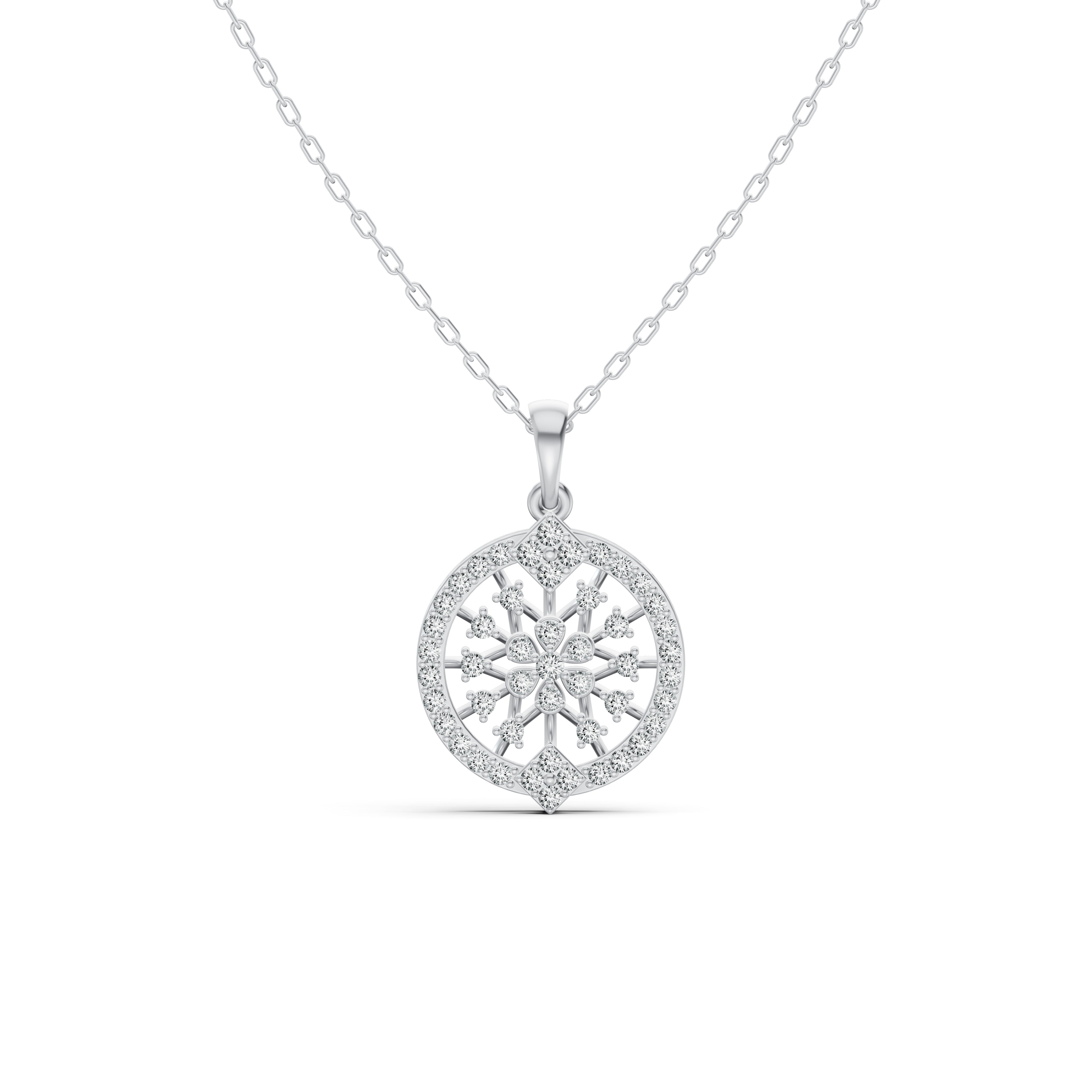 Radiant Halo Diamond Pendant