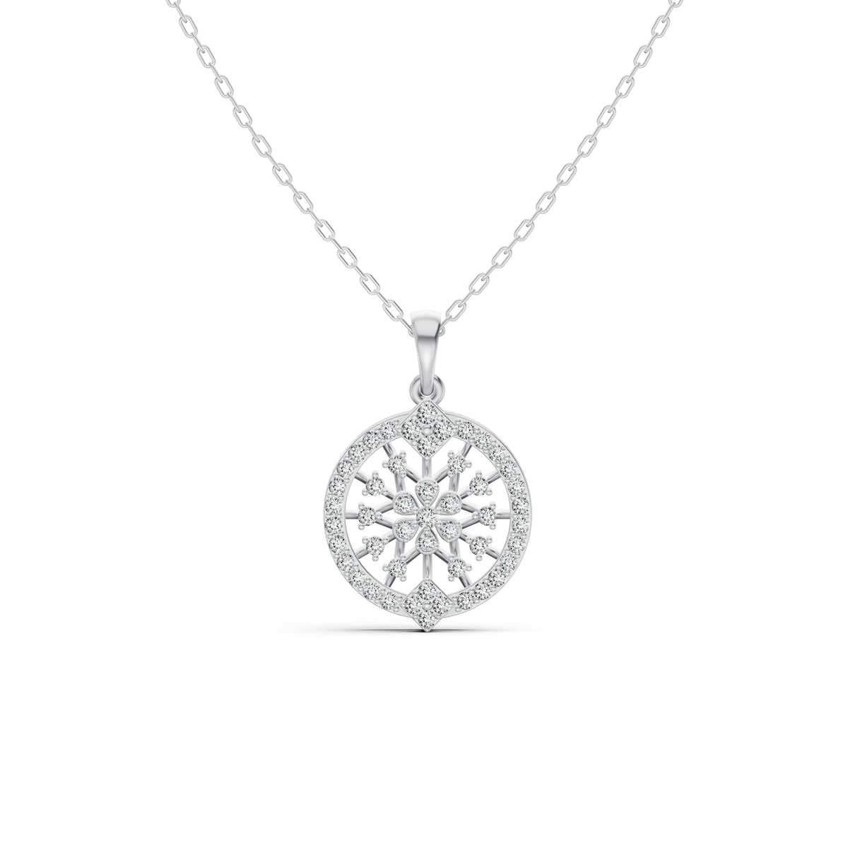 Radiant Halo Diamond Pendant