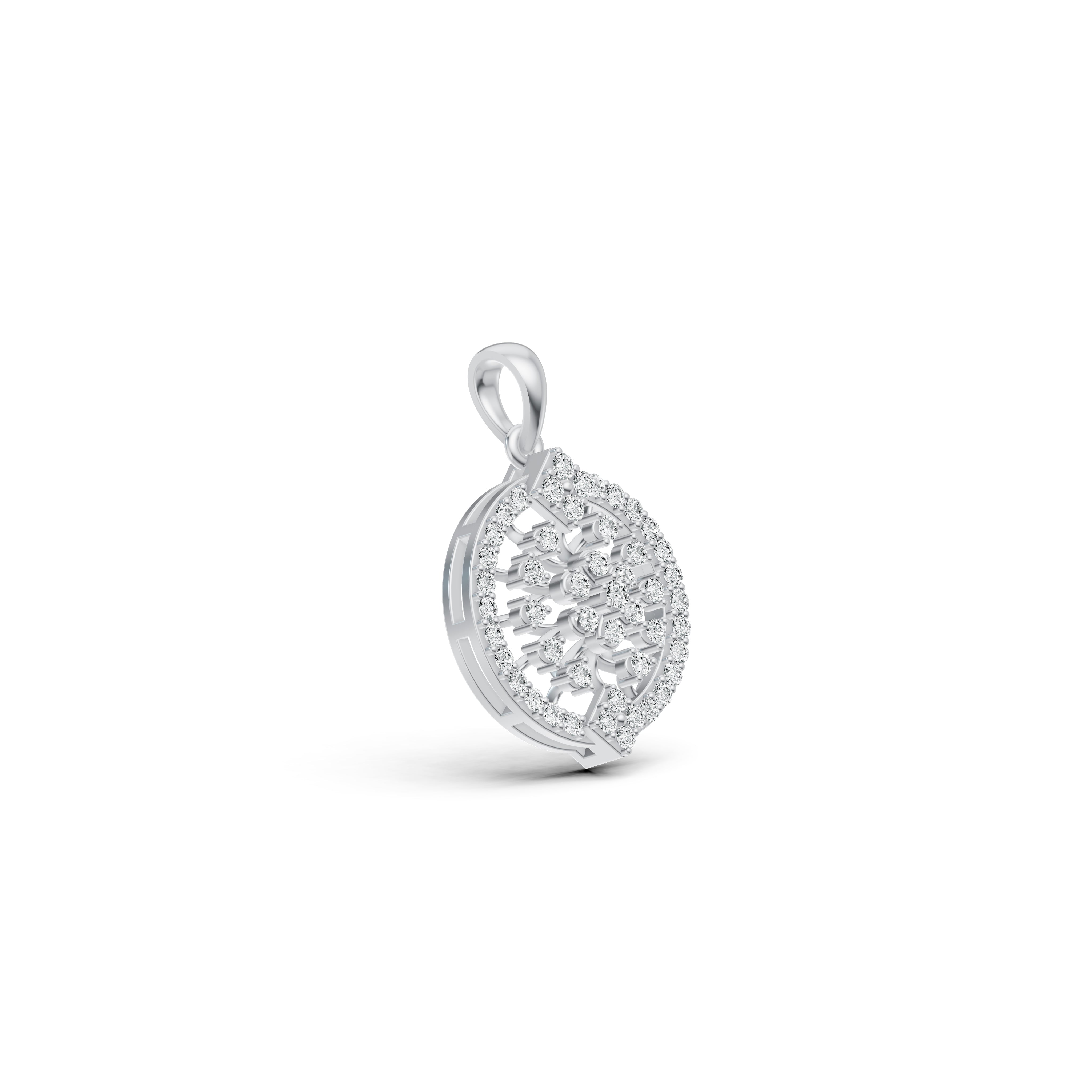 Radiant Halo Diamond Pendant