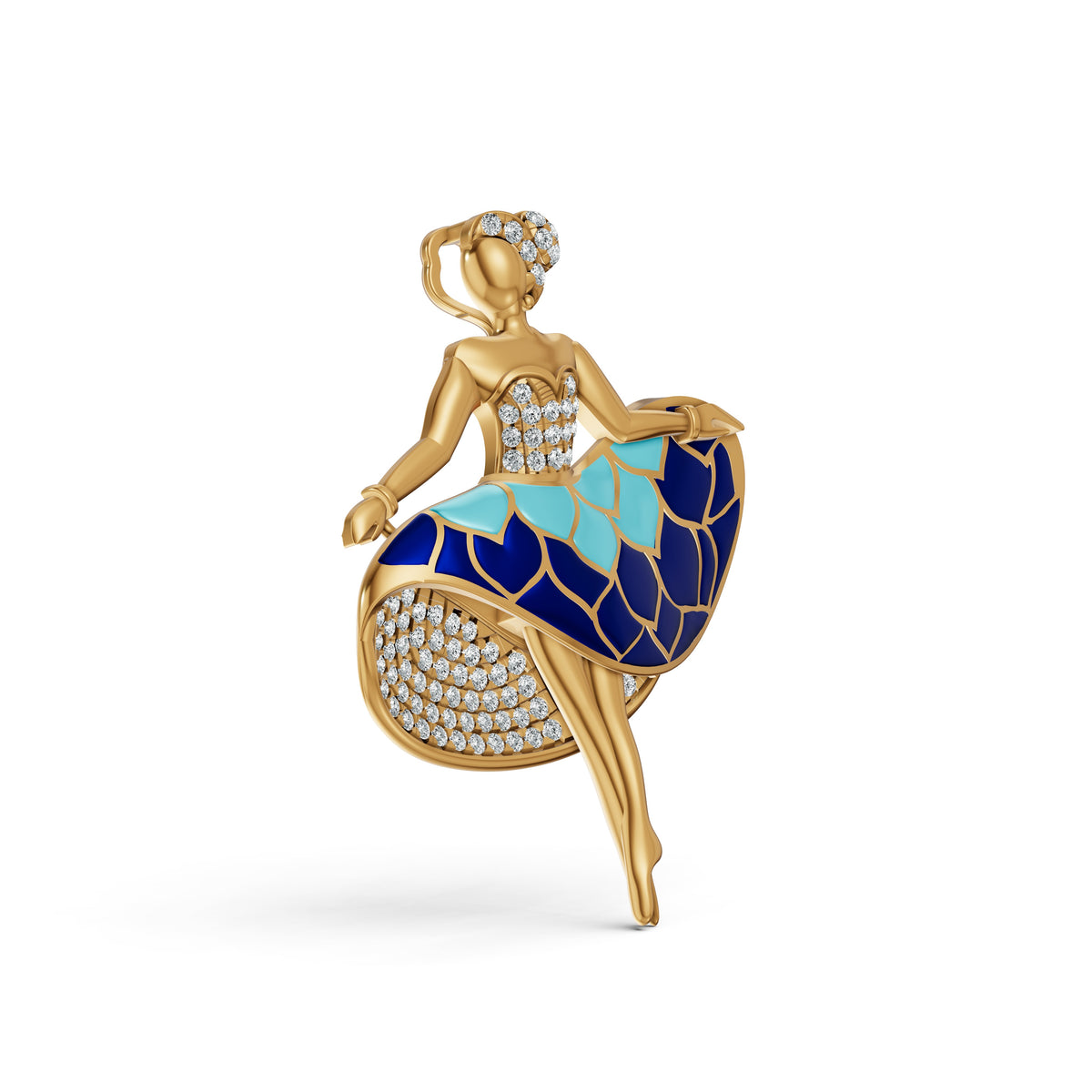 Ballerina in Bloom Diamond Pendant