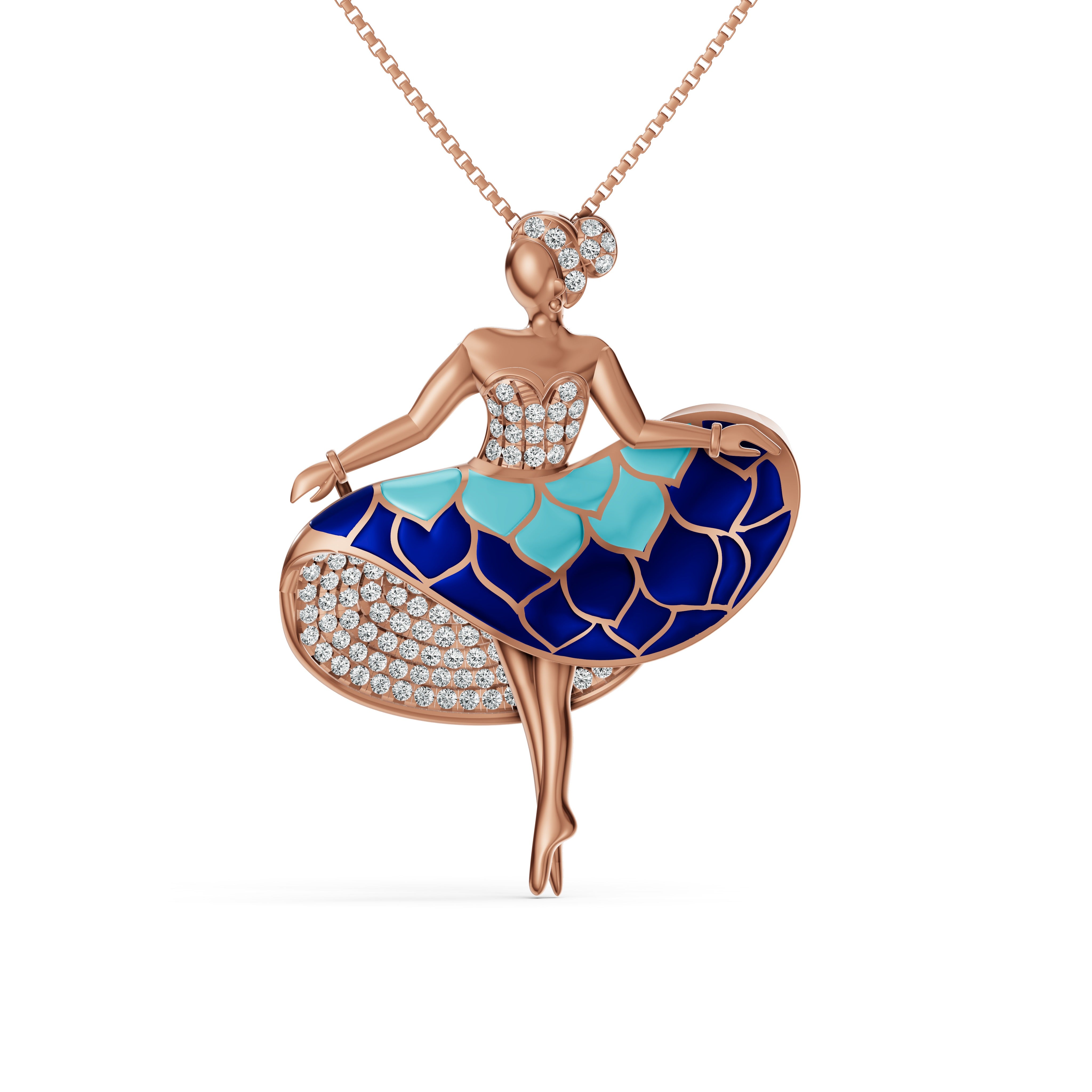 Ballerina in Bloom Diamond Pendant