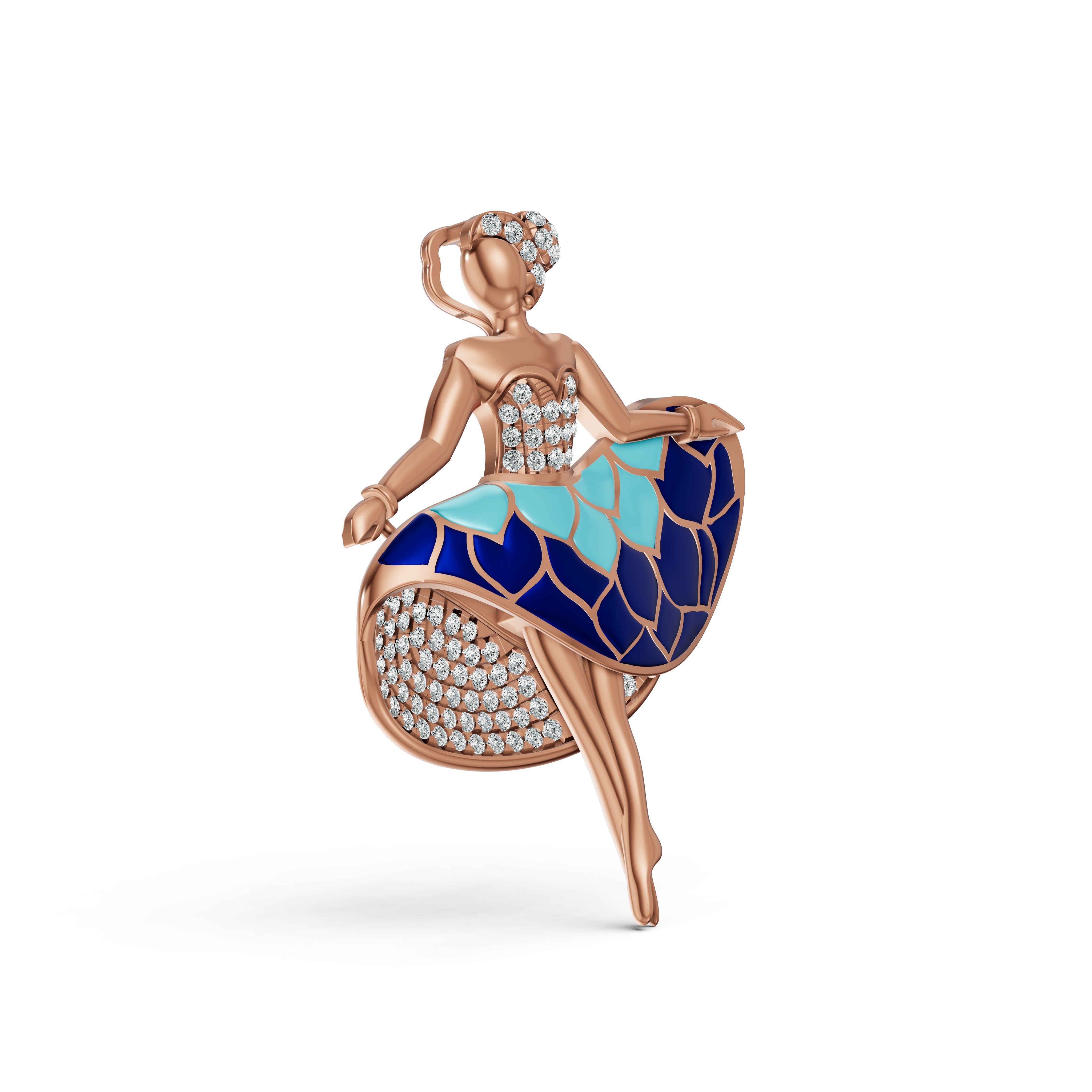 Ballerina in Bloom Diamond Pendant