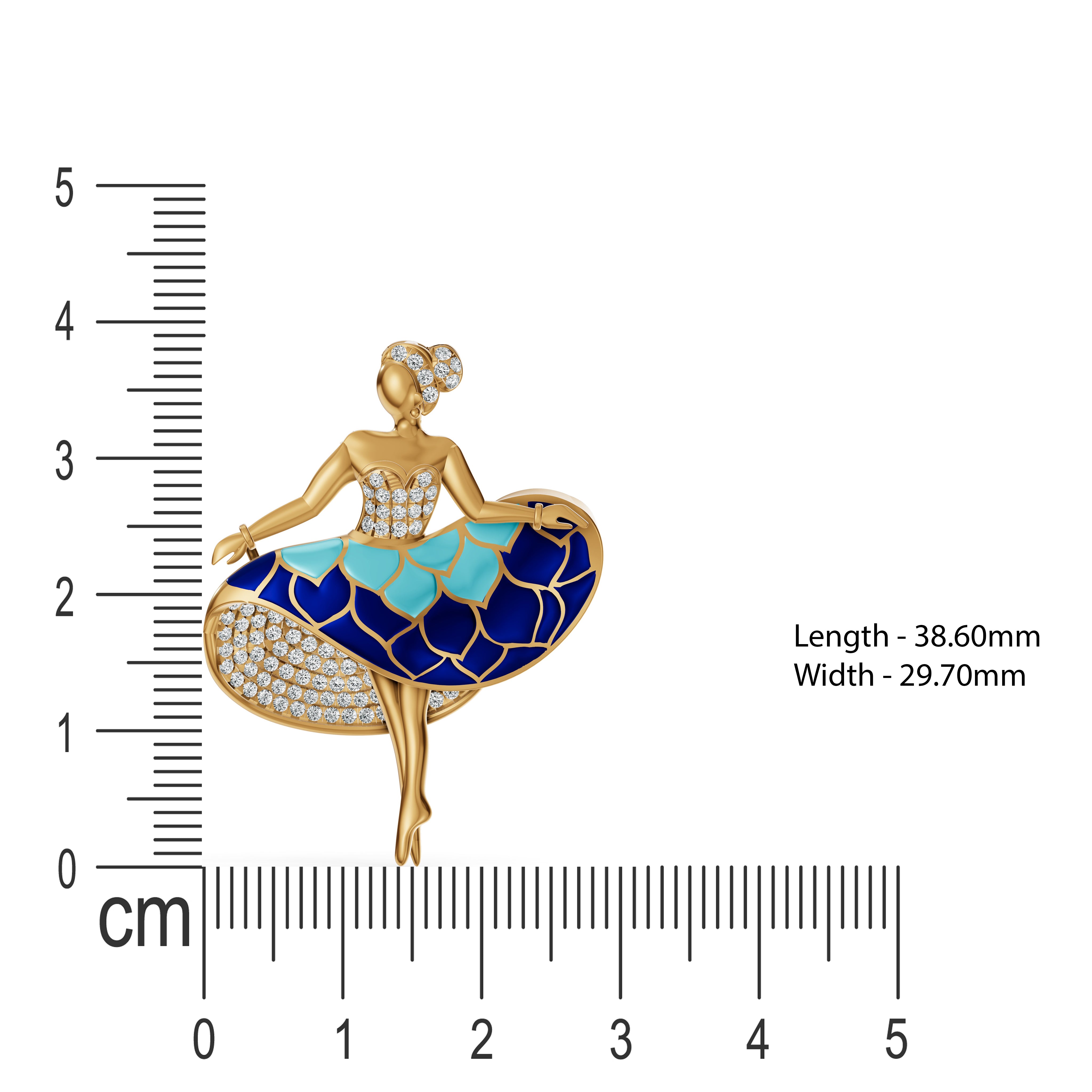 Ballerina in Bloom Diamond Pendant