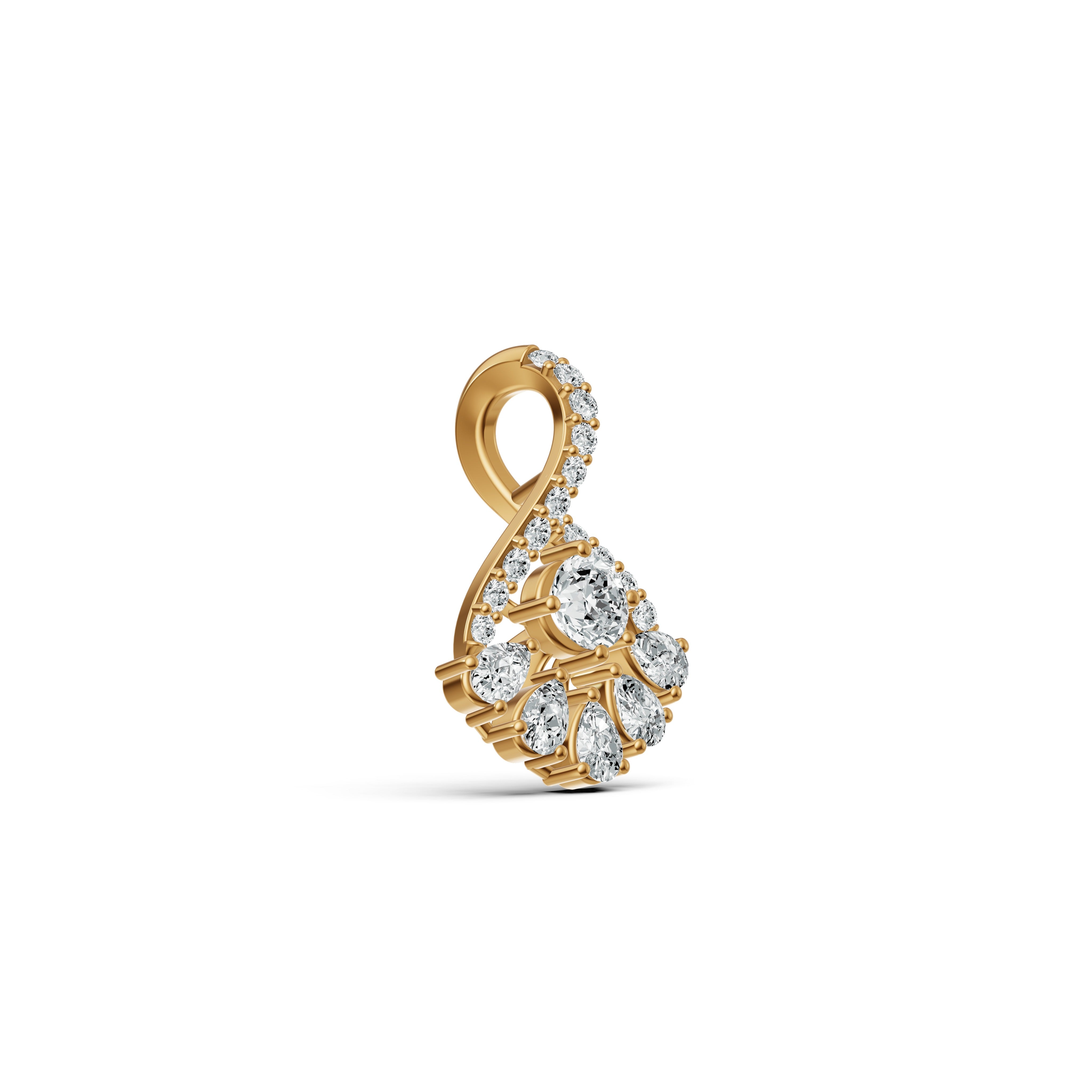 Radiant Bloom Diamond Pendant