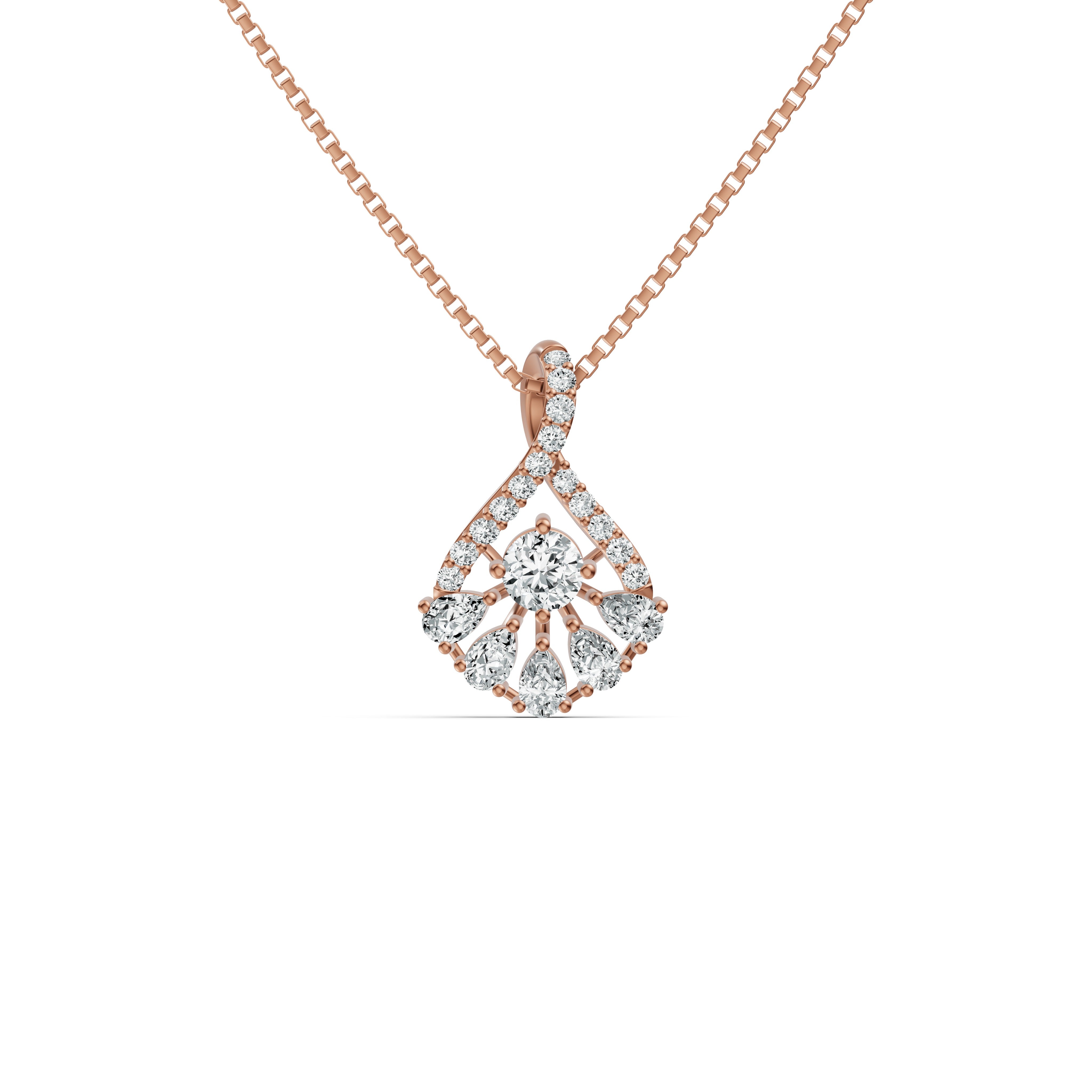 Radiant Bloom Diamond Pendant