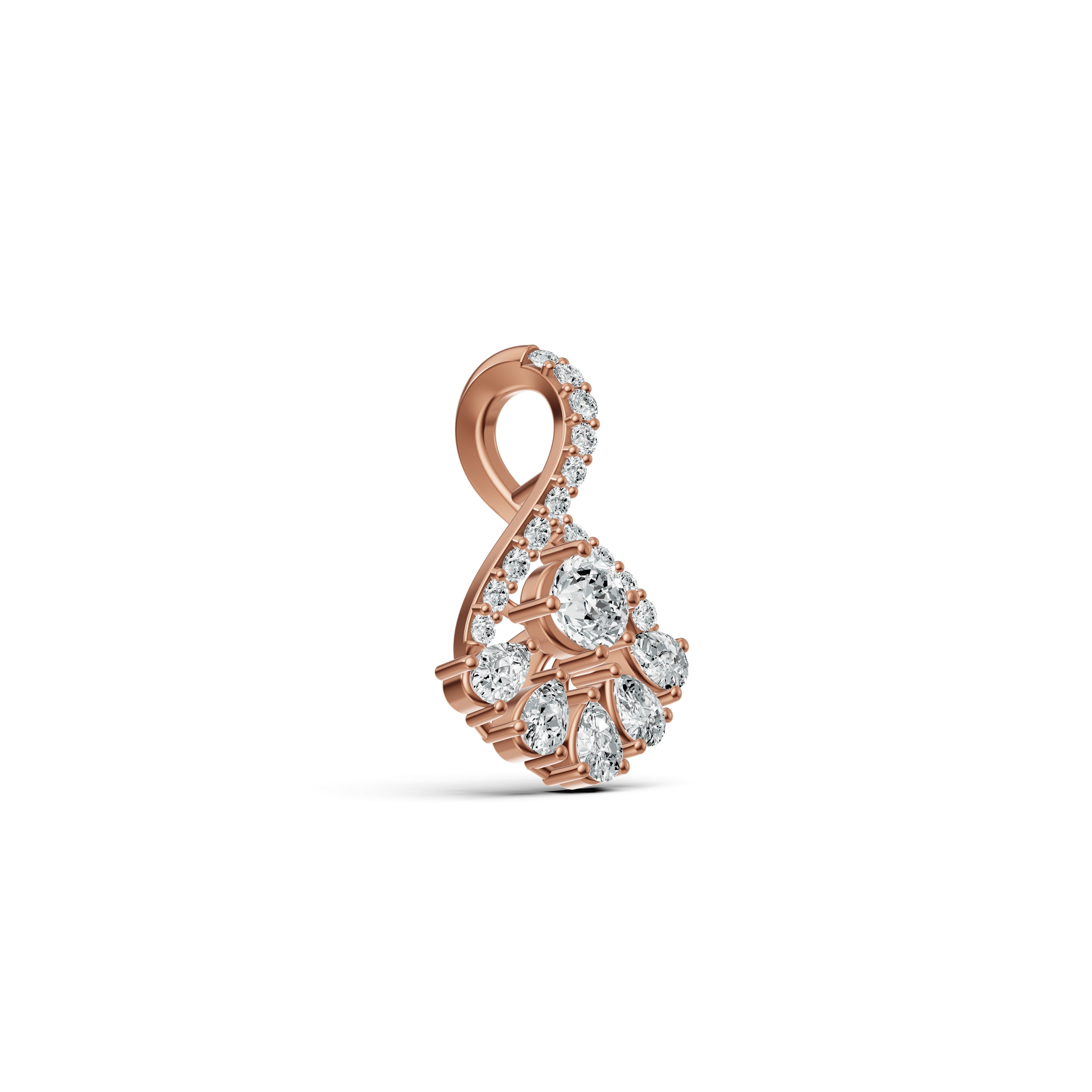Radiant Bloom Diamond Pendant