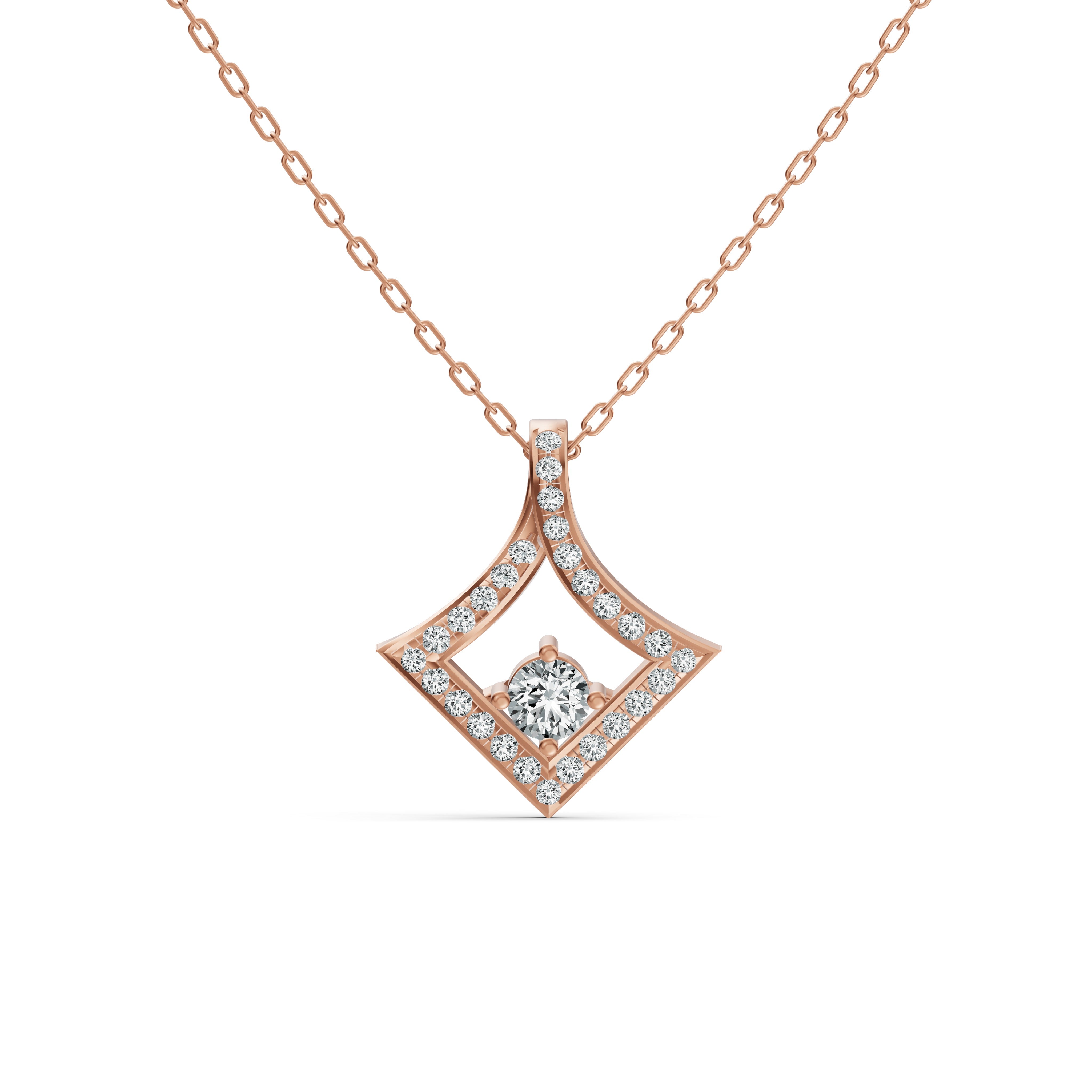 Geometric Diamond Cluster Pendant