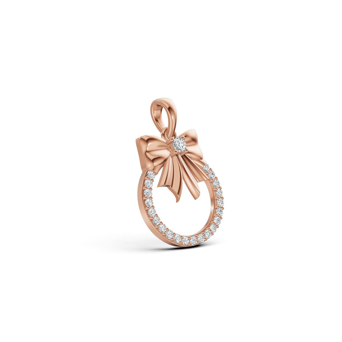 Elegant Bow Diamond Pendant