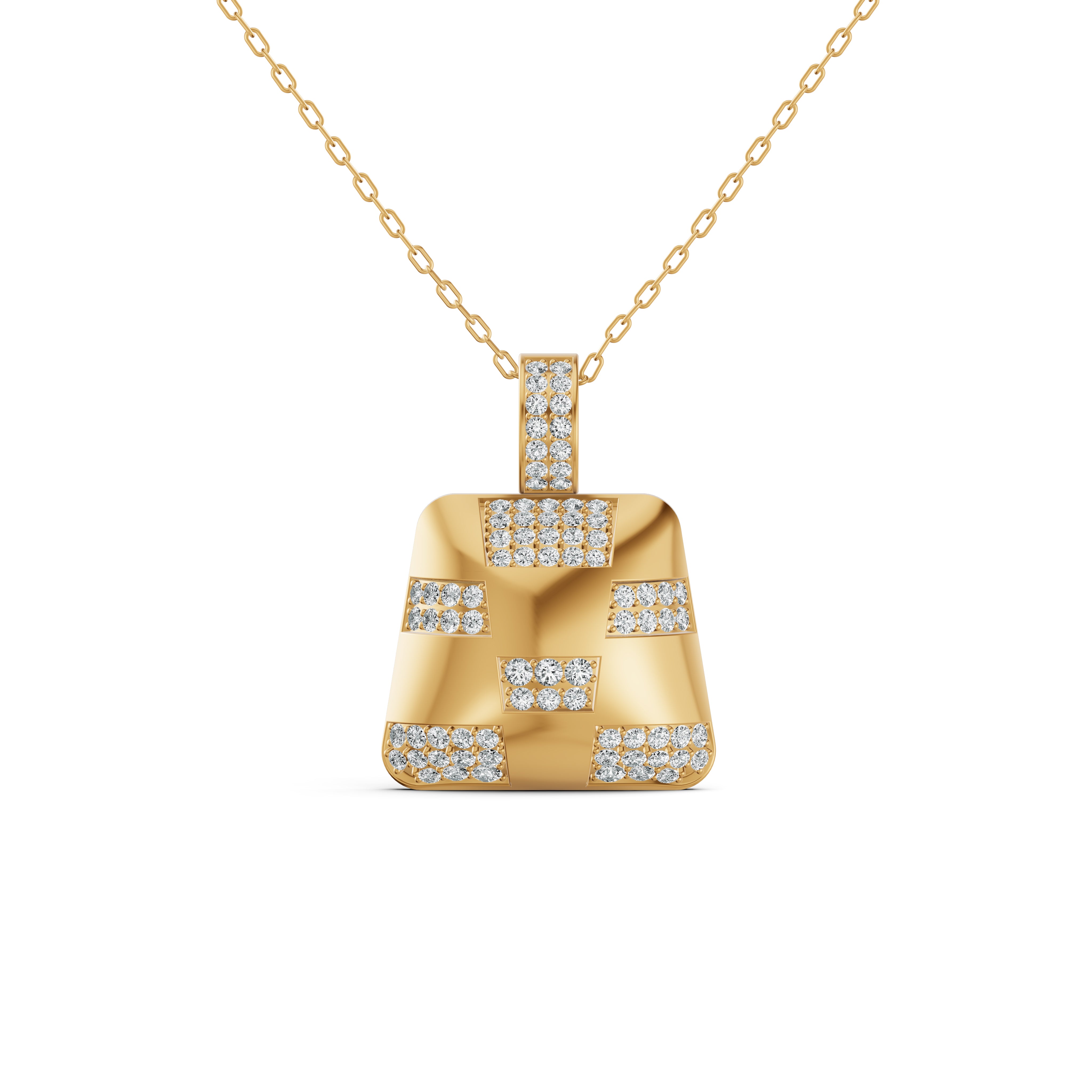 Checkered Diamond Pendant