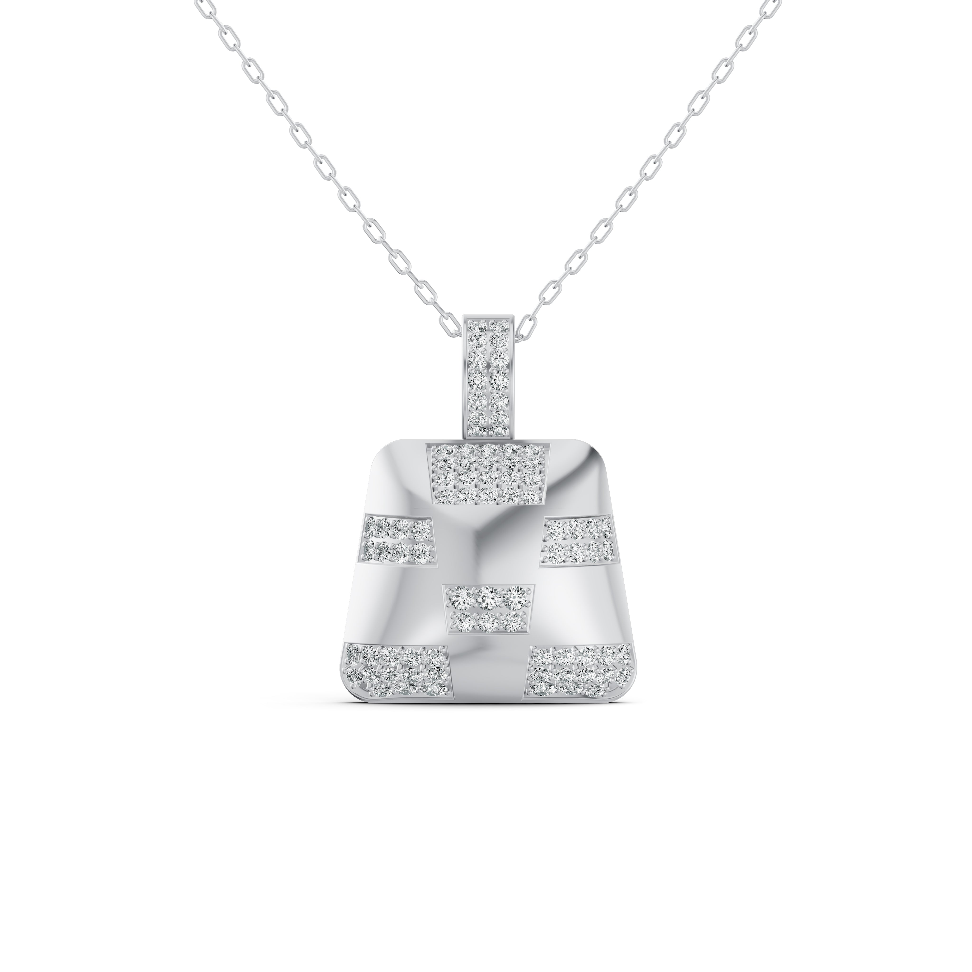 Checkered Diamond Pendant
