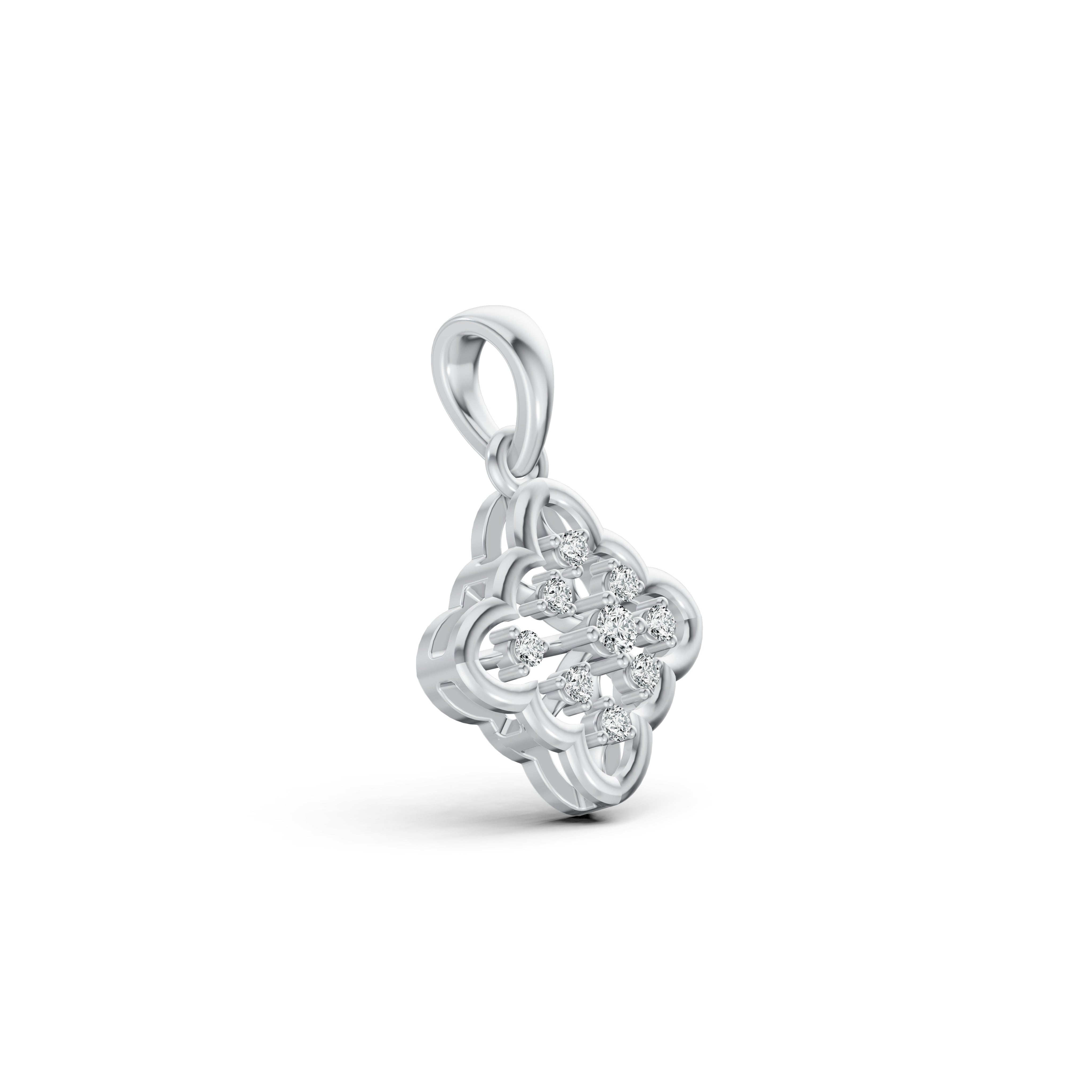 Elegant Floral Diamond Pendant