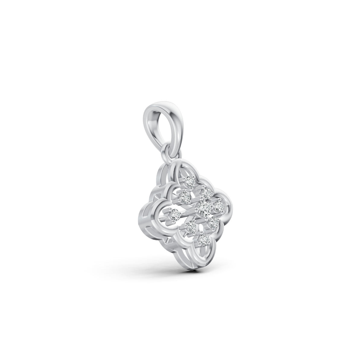 Elegant Floral Diamond Pendant