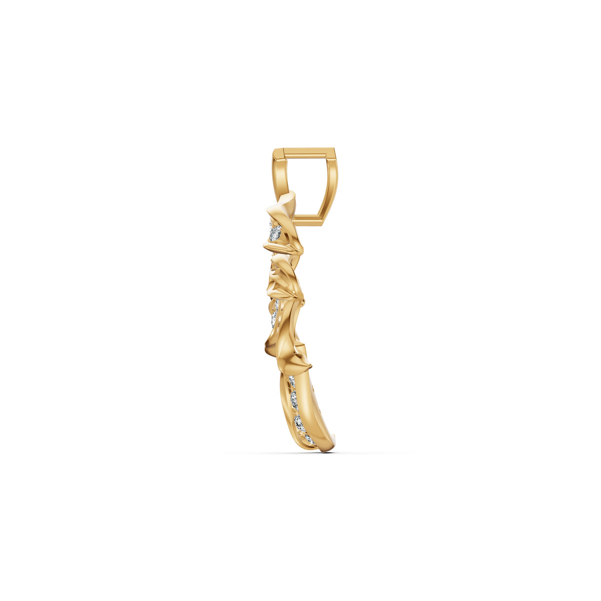 Willow Leaf Diamond Pendant