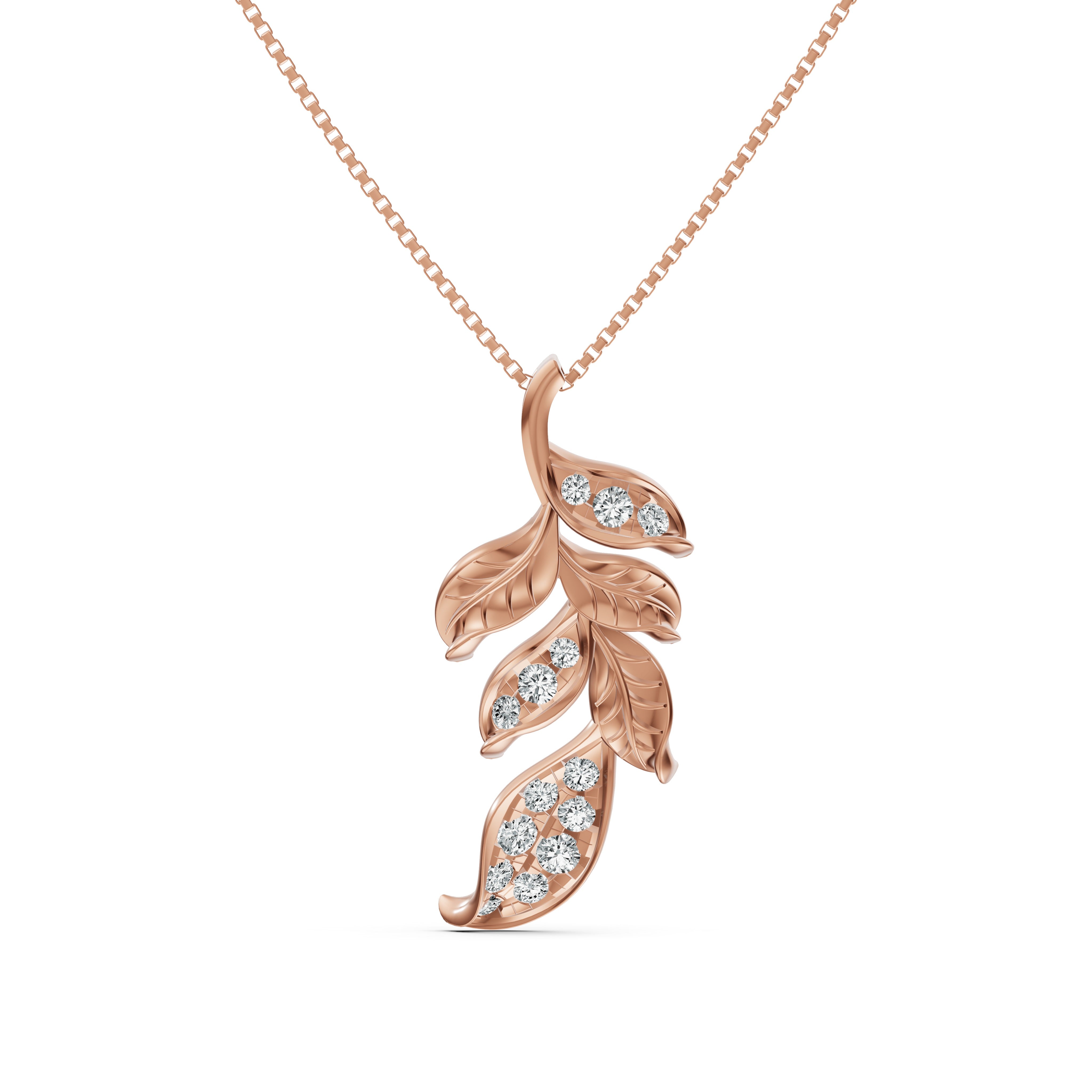 Willow Leaf Diamond Pendant