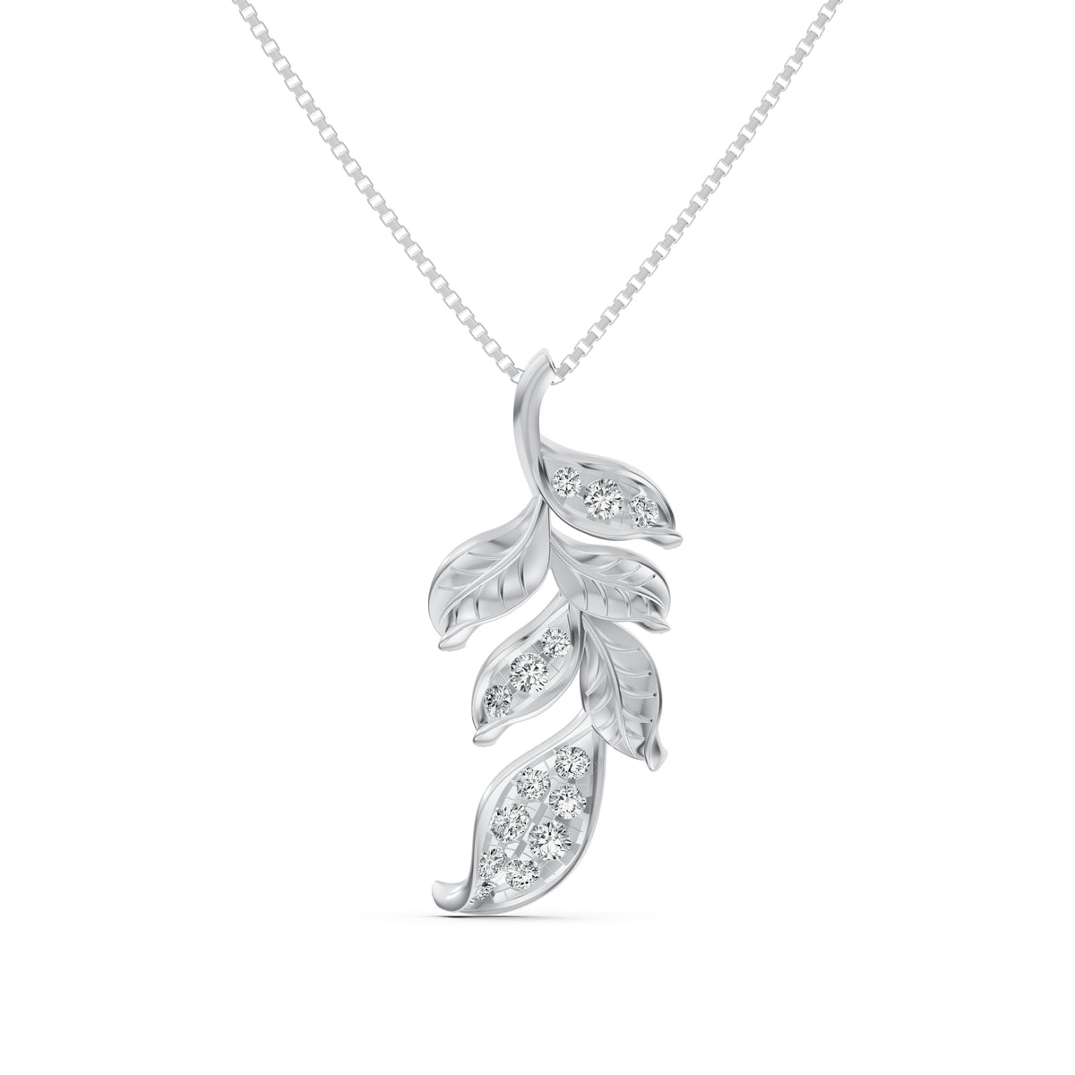 Willow Leaf Diamond Pendant