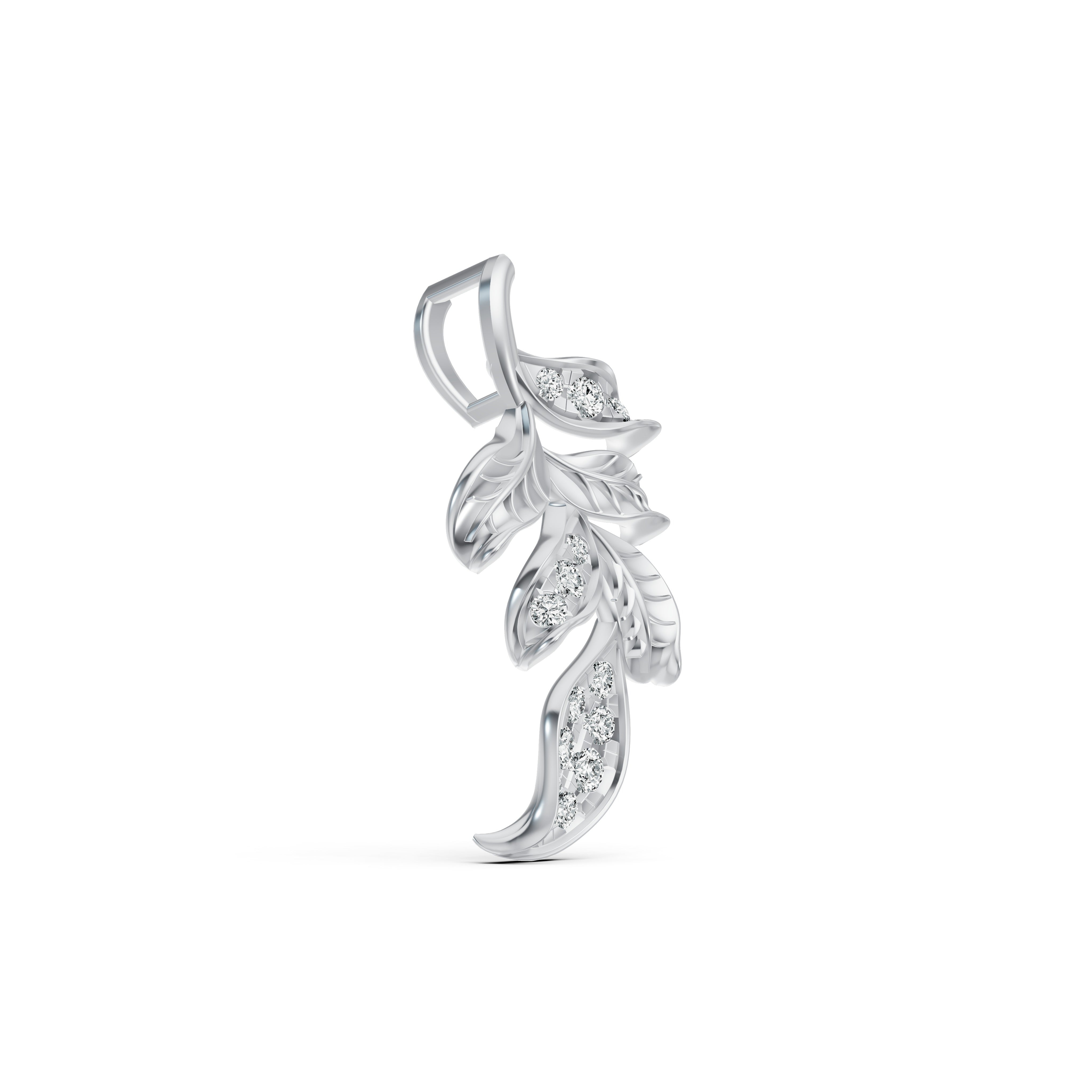 Willow Leaf Diamond Pendant