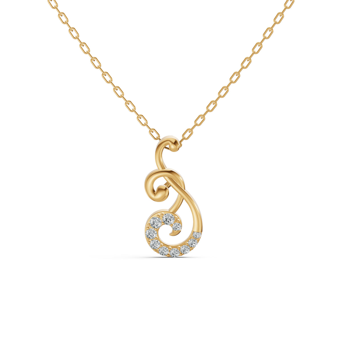 Signature Swirl Diamond Pendant
