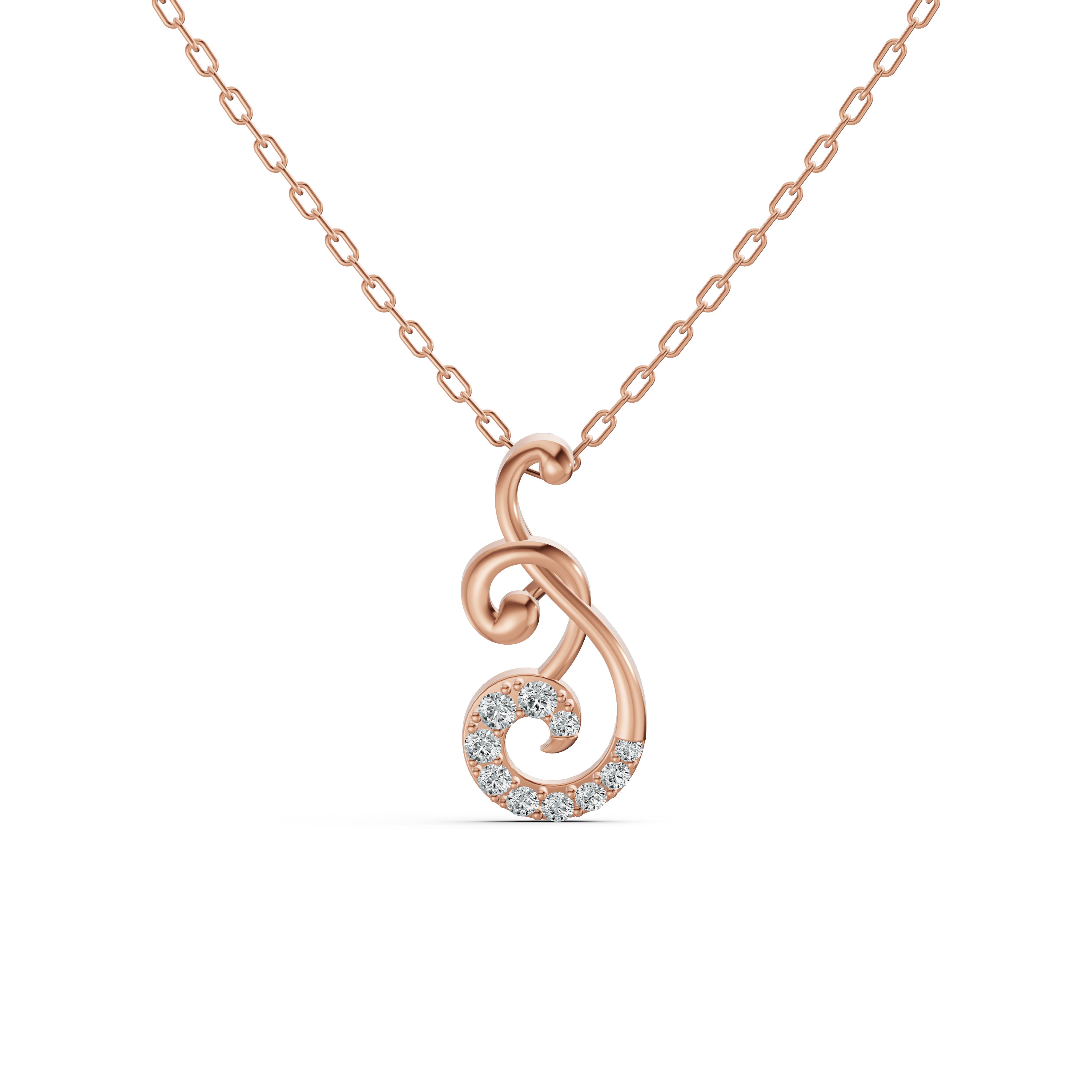 Signature Swirl Diamond Pendant