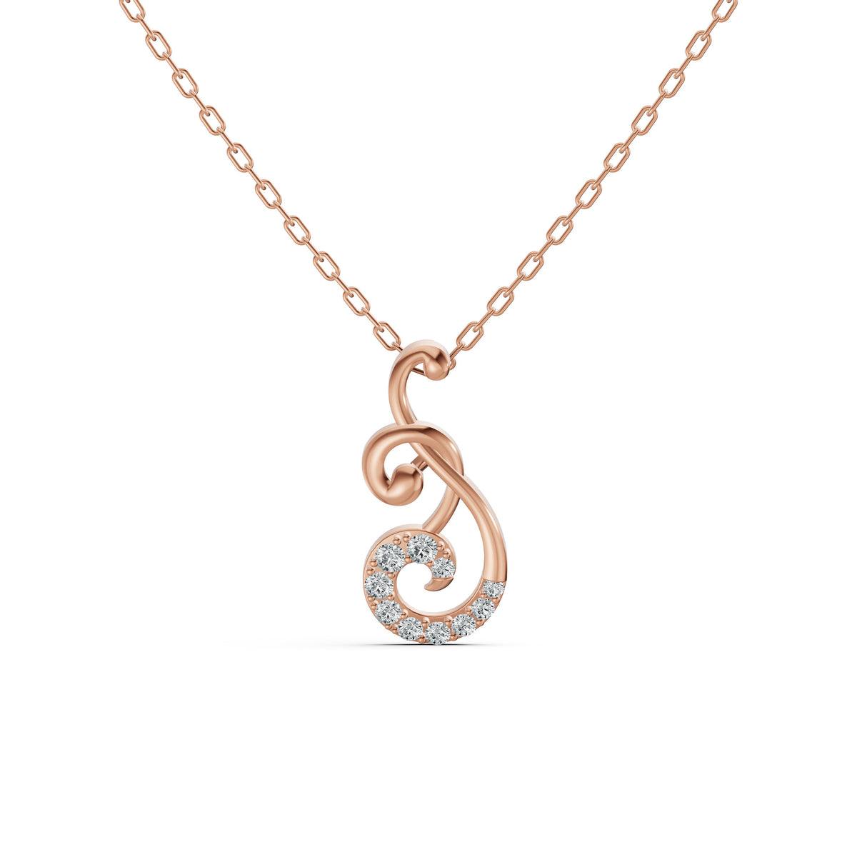 Signature Swirl Diamond Pendant