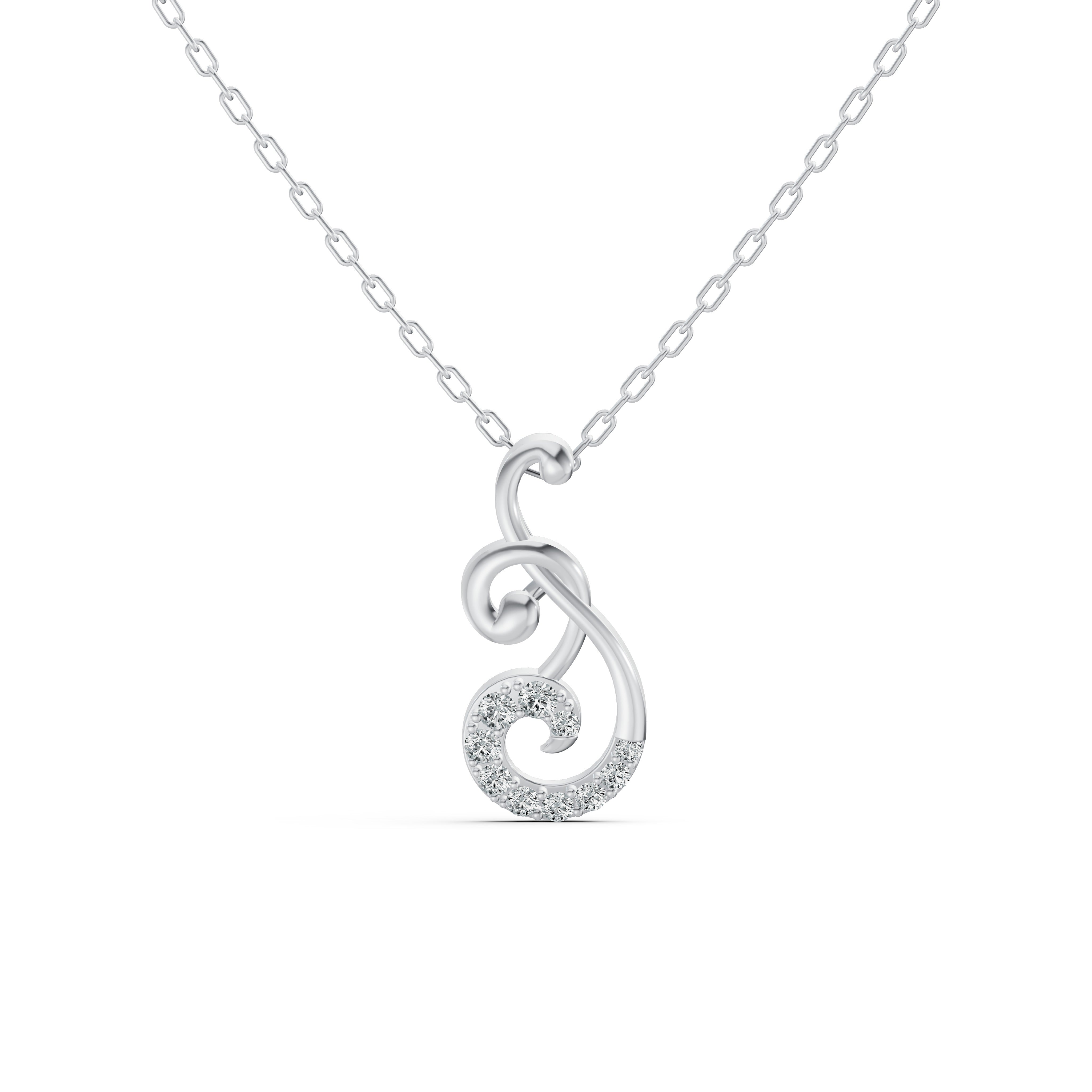 Signature Swirl Diamond Pendant