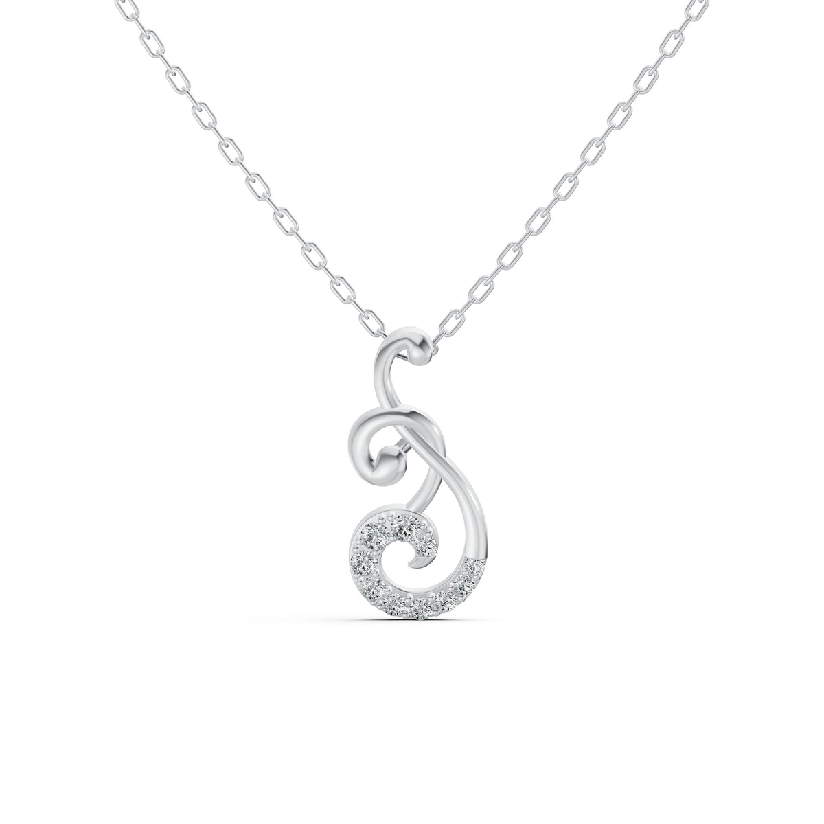 Signature Swirl Diamond Pendant